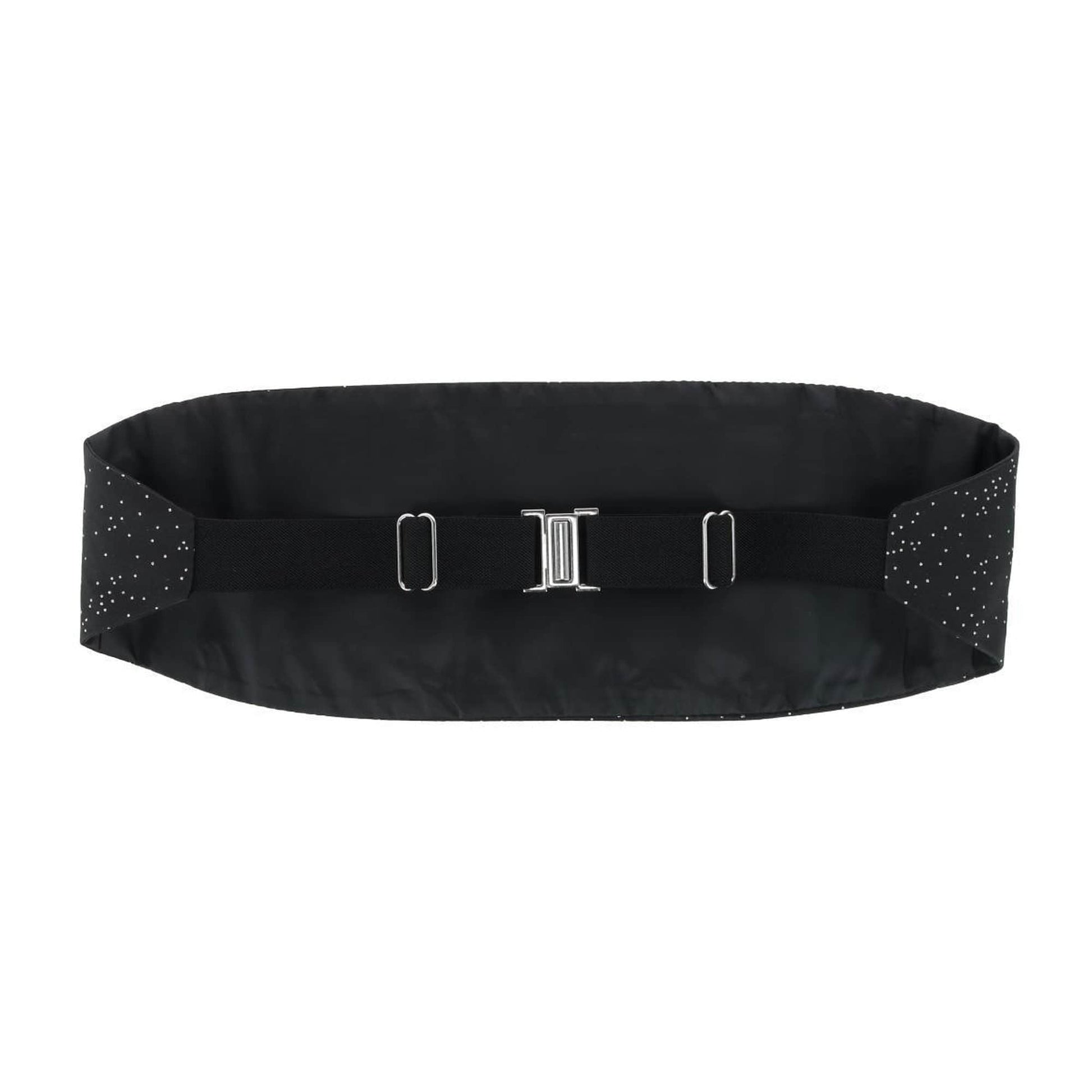 Mystere Metallic Star Light Cummerbund & Bow Tie Bundle - Black