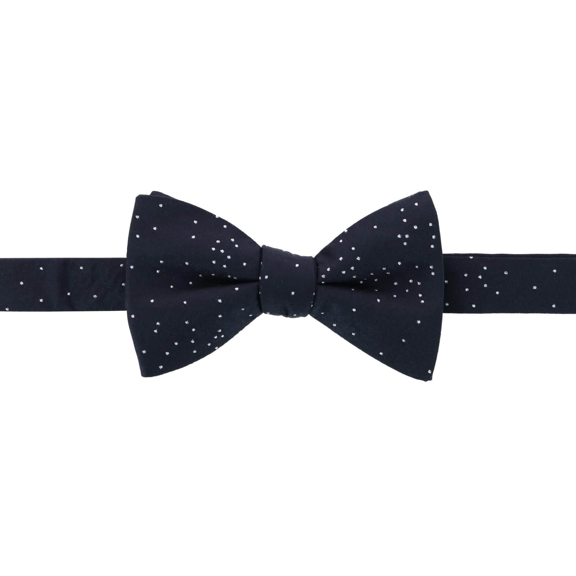 Mystere Metallic Star Light Cummerbund & Bow Tie Bundle - Black