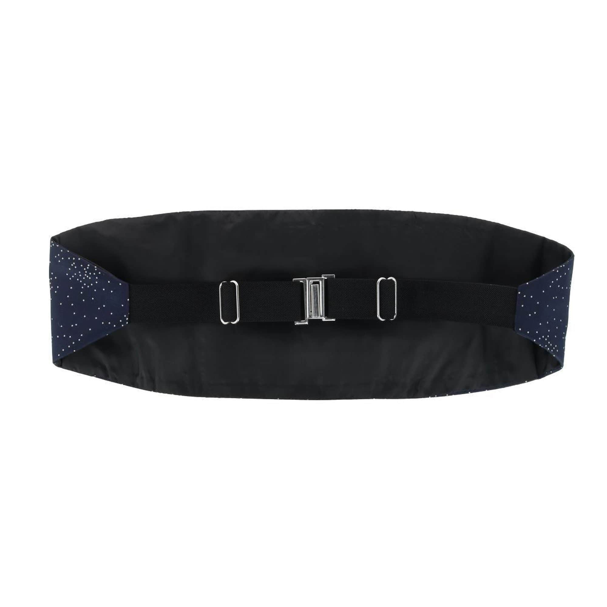Mystere Metallic Star Light Cummerbund & Bow Tie Bundle - Navy