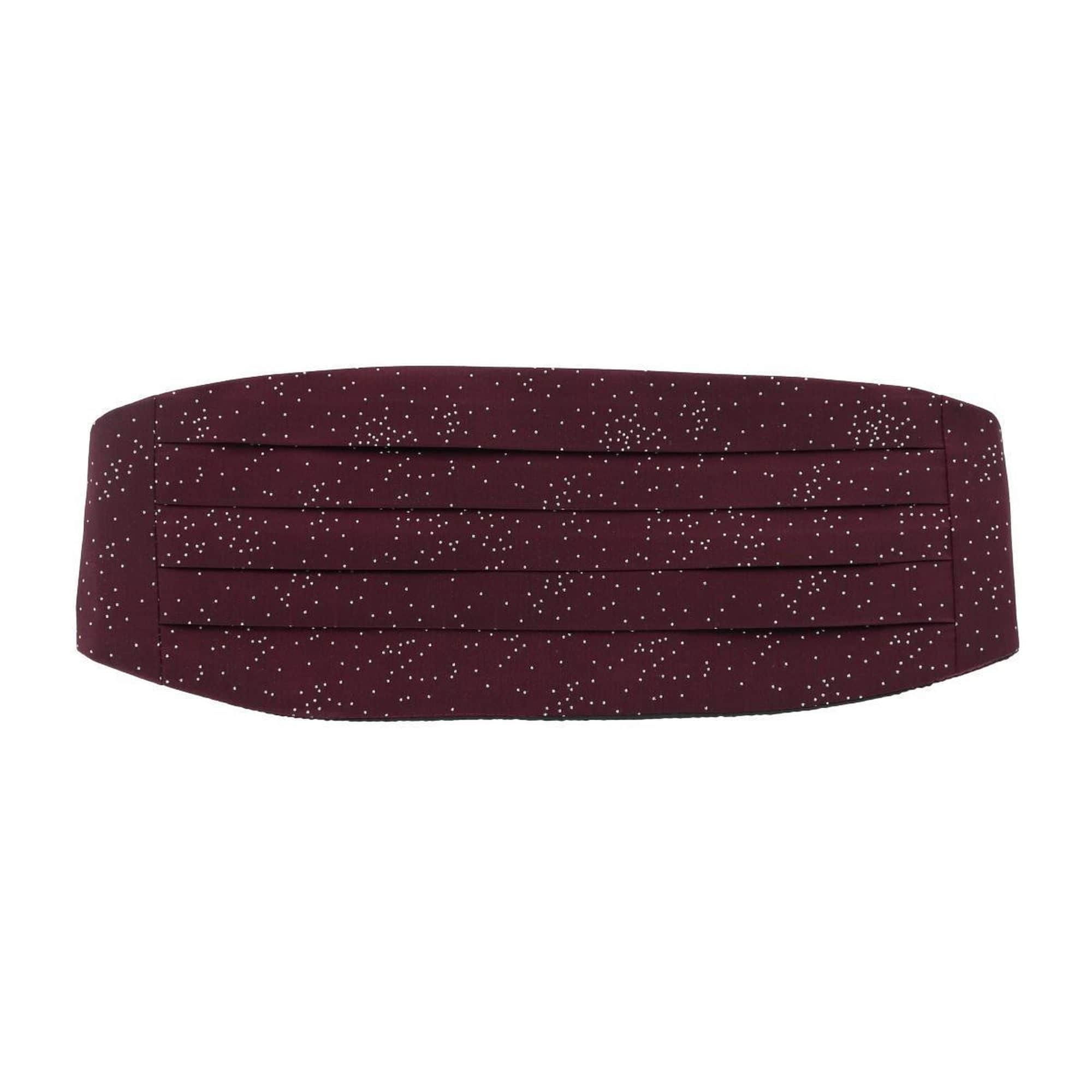 Mystere Metallic Star Light Cummerbund & Bow Tie Bundle - Merlot