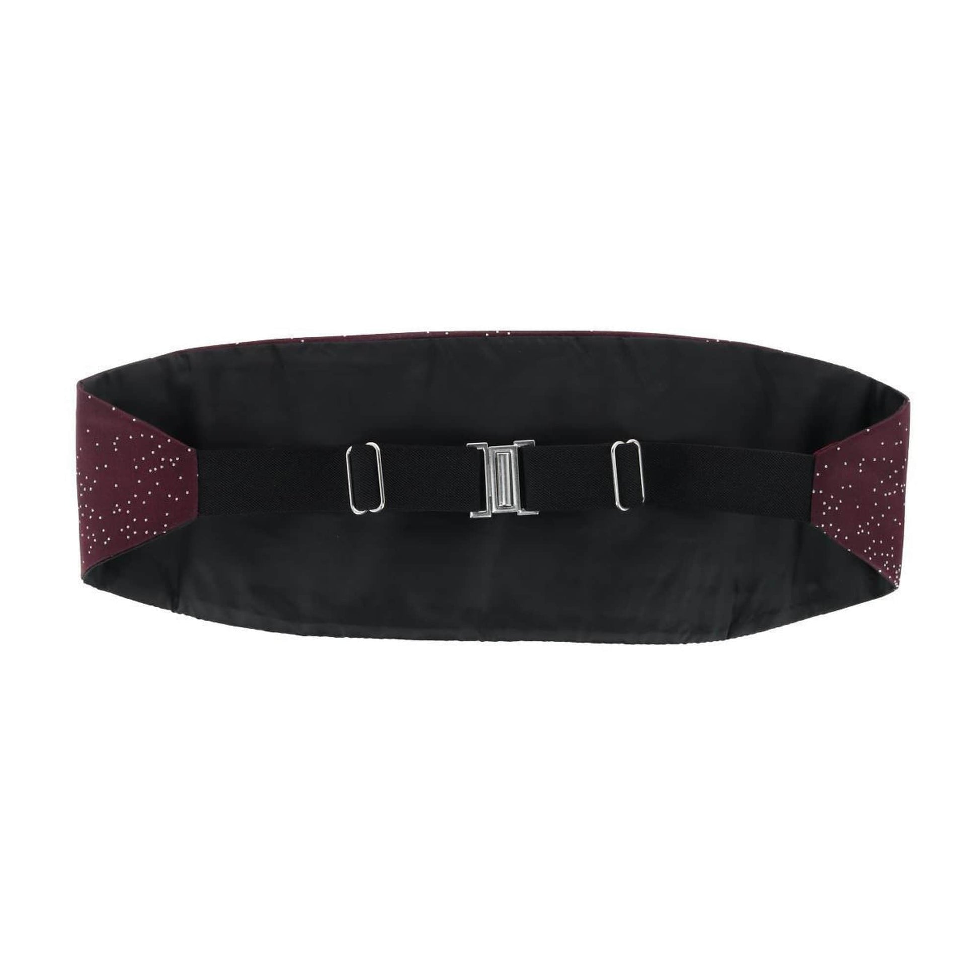Mystere Metallic Star Light Cummerbund & Bow Tie Bundle - Merlot