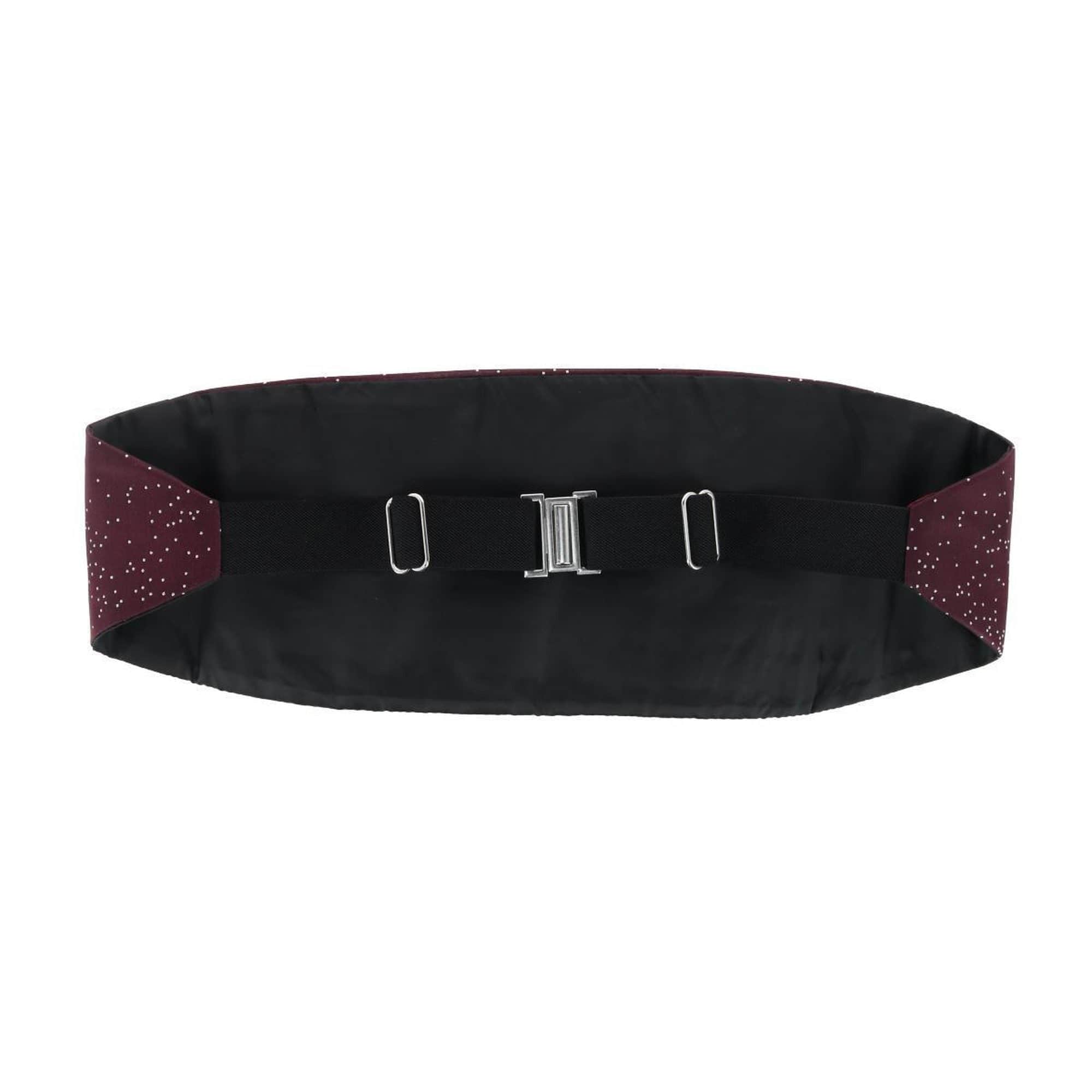 Mystere Metallic Star Light Cummerbund & Bow Tie Bundle - Merlot