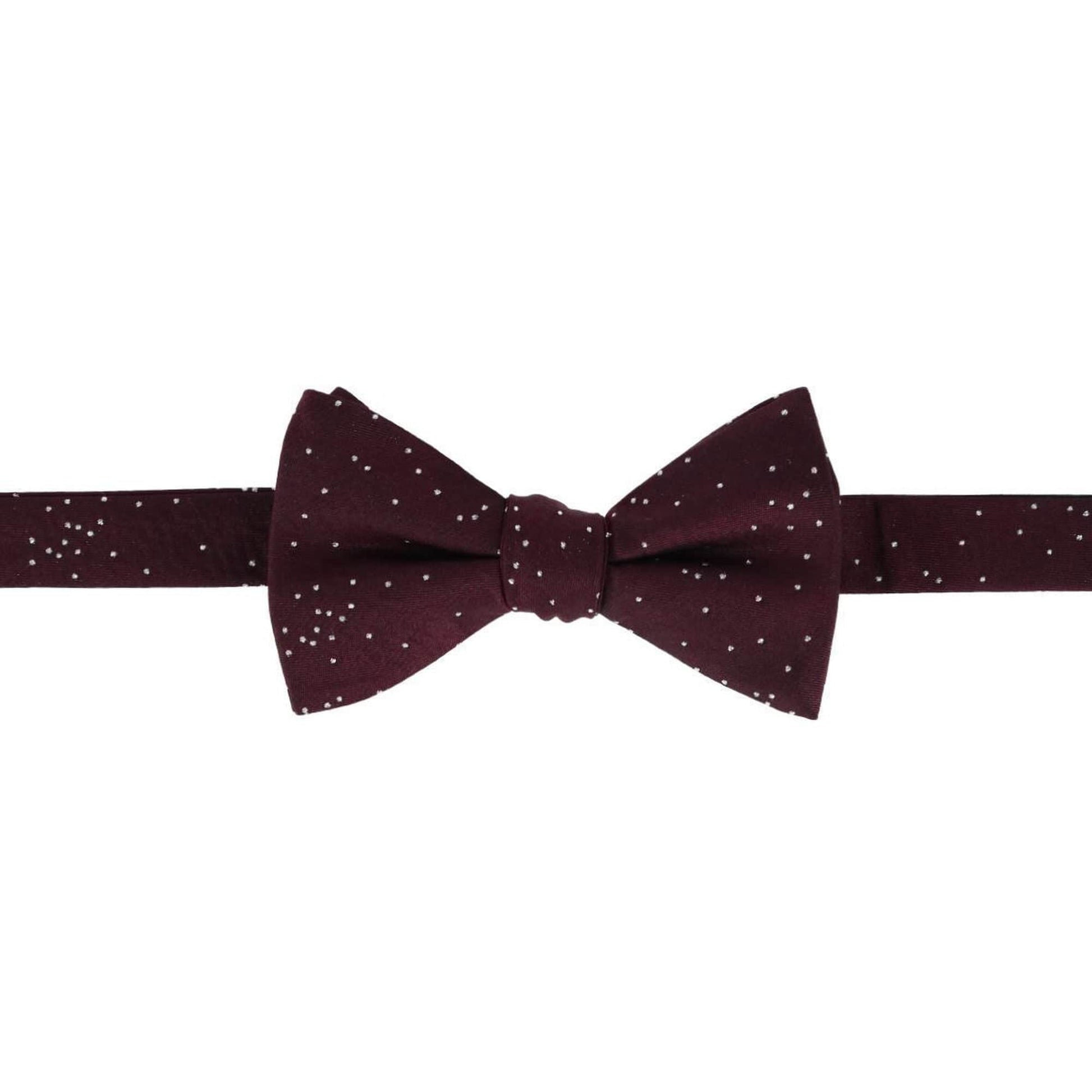 Mystere Metallic Star Light Cummerbund & Bow Tie Bundle - Merlot