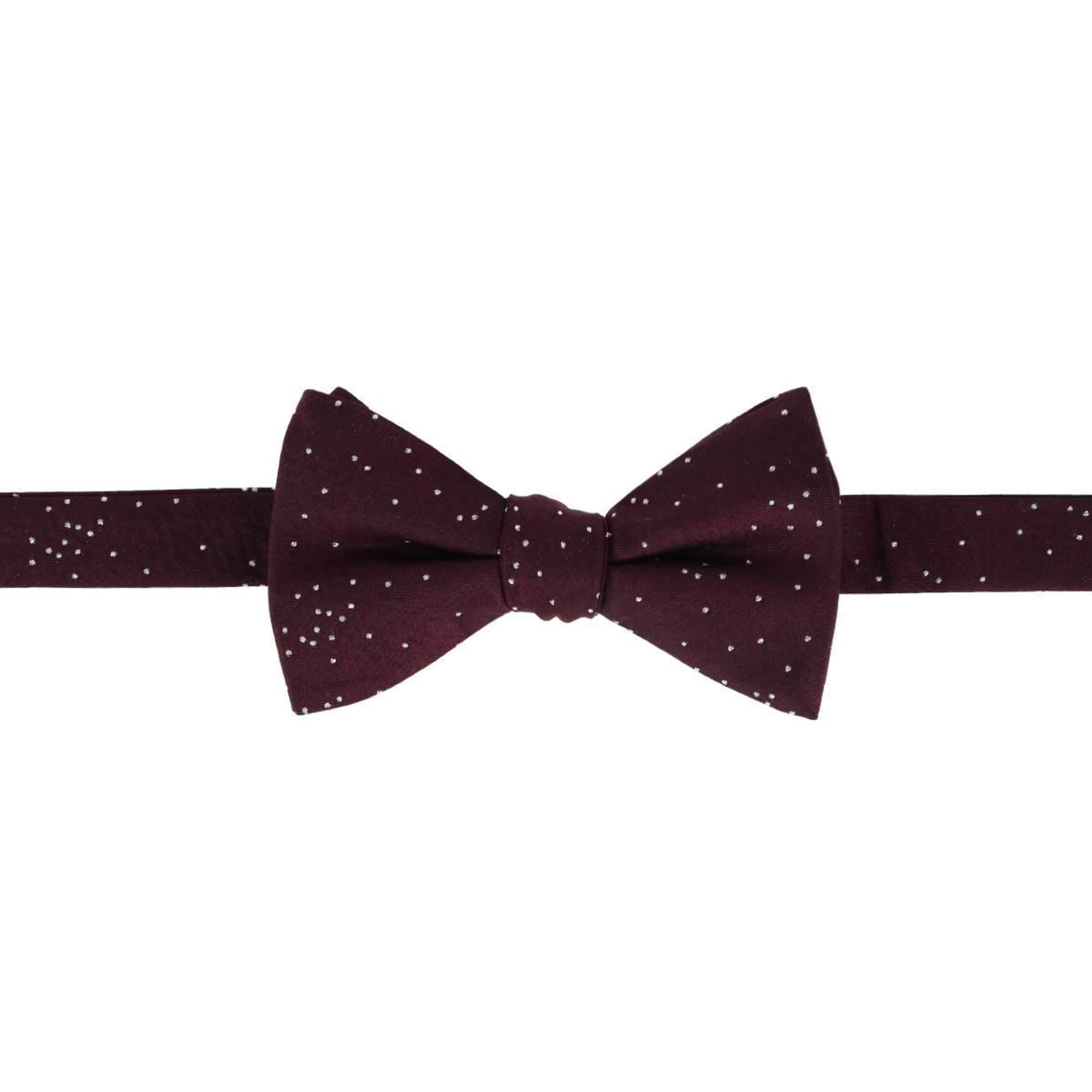 Mystere Metallic Star Light Cummerbund & Bow Tie Bundle - Merlot