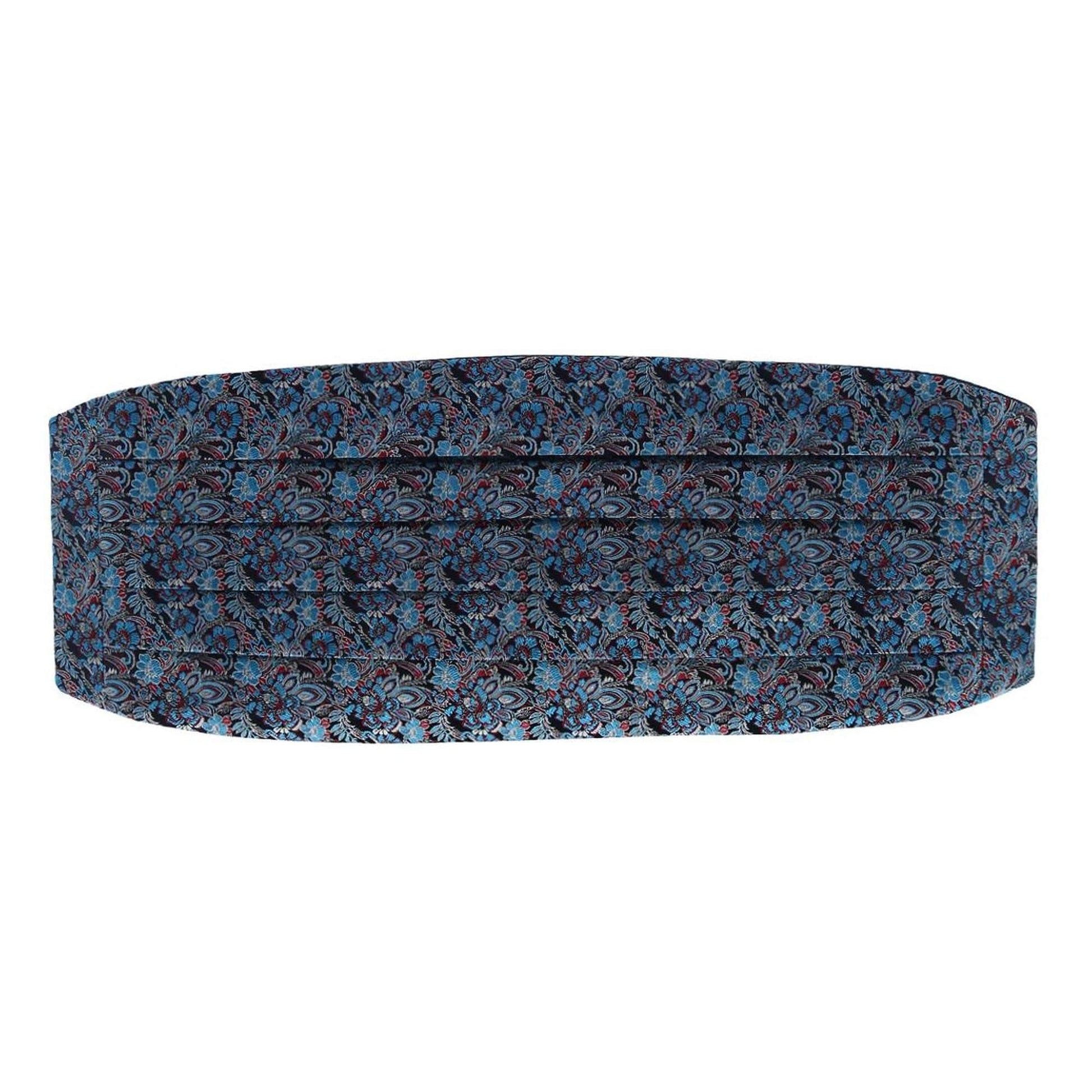 Enzo Exploded Floral Silk Cummerbund & Bow Tie Bundle - Multiple