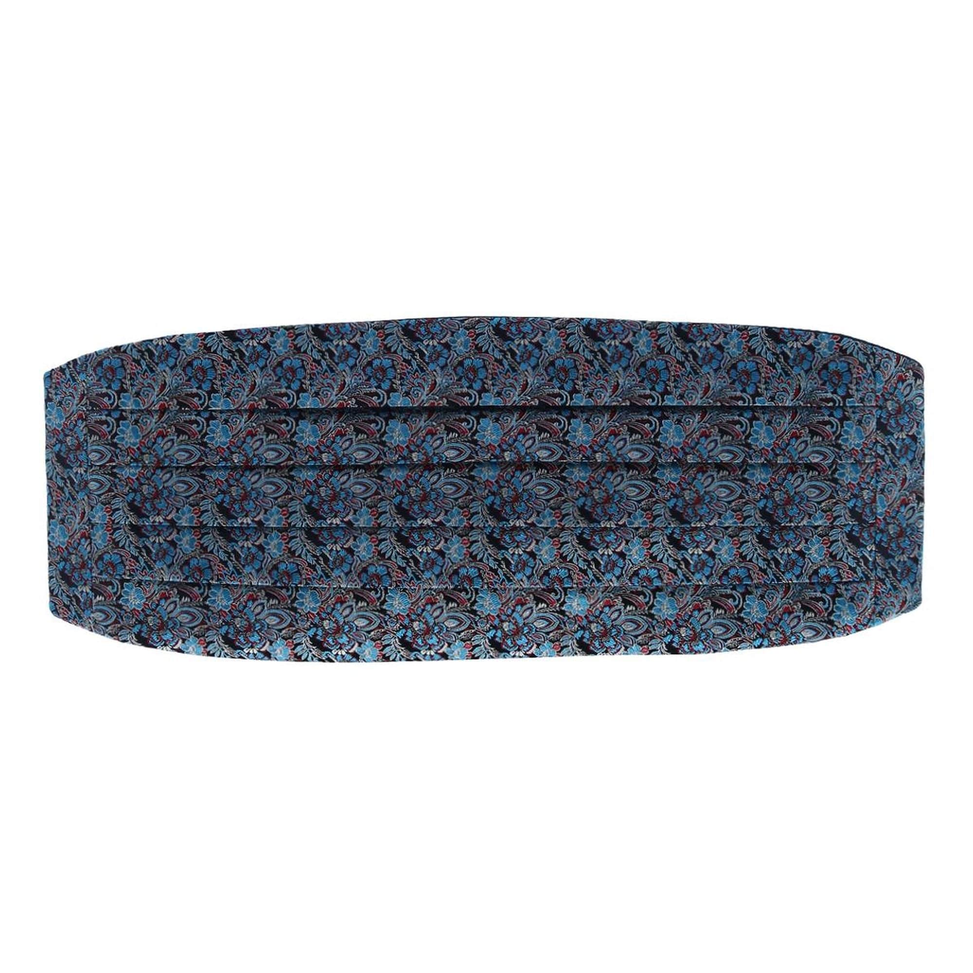 Enzo Exploded Floral Silk Cummerbund & Bow Tie Bundle - Multiple