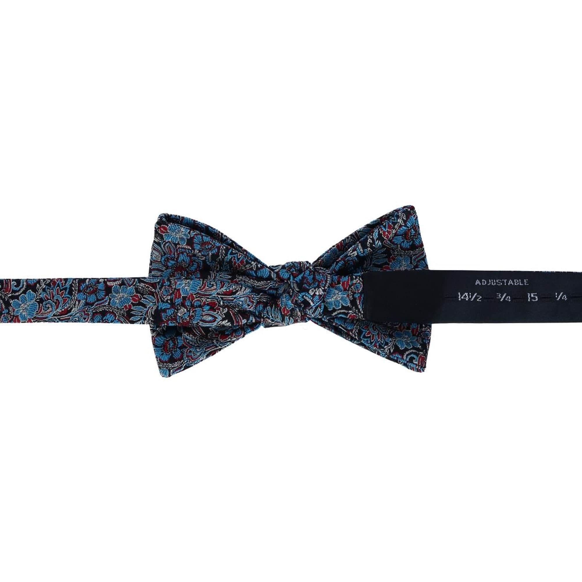 Enzo Exploded Floral Silk Cummerbund & Bow Tie Bundle - Multiple