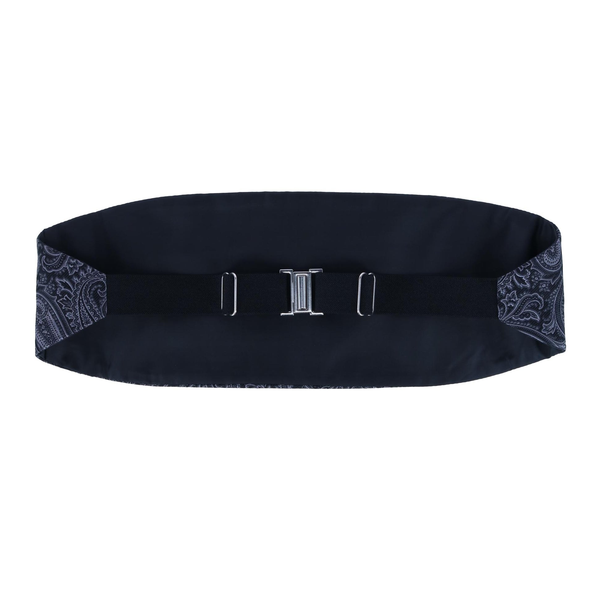Sobee Paisley Silk Cummerbund - Black Paisley