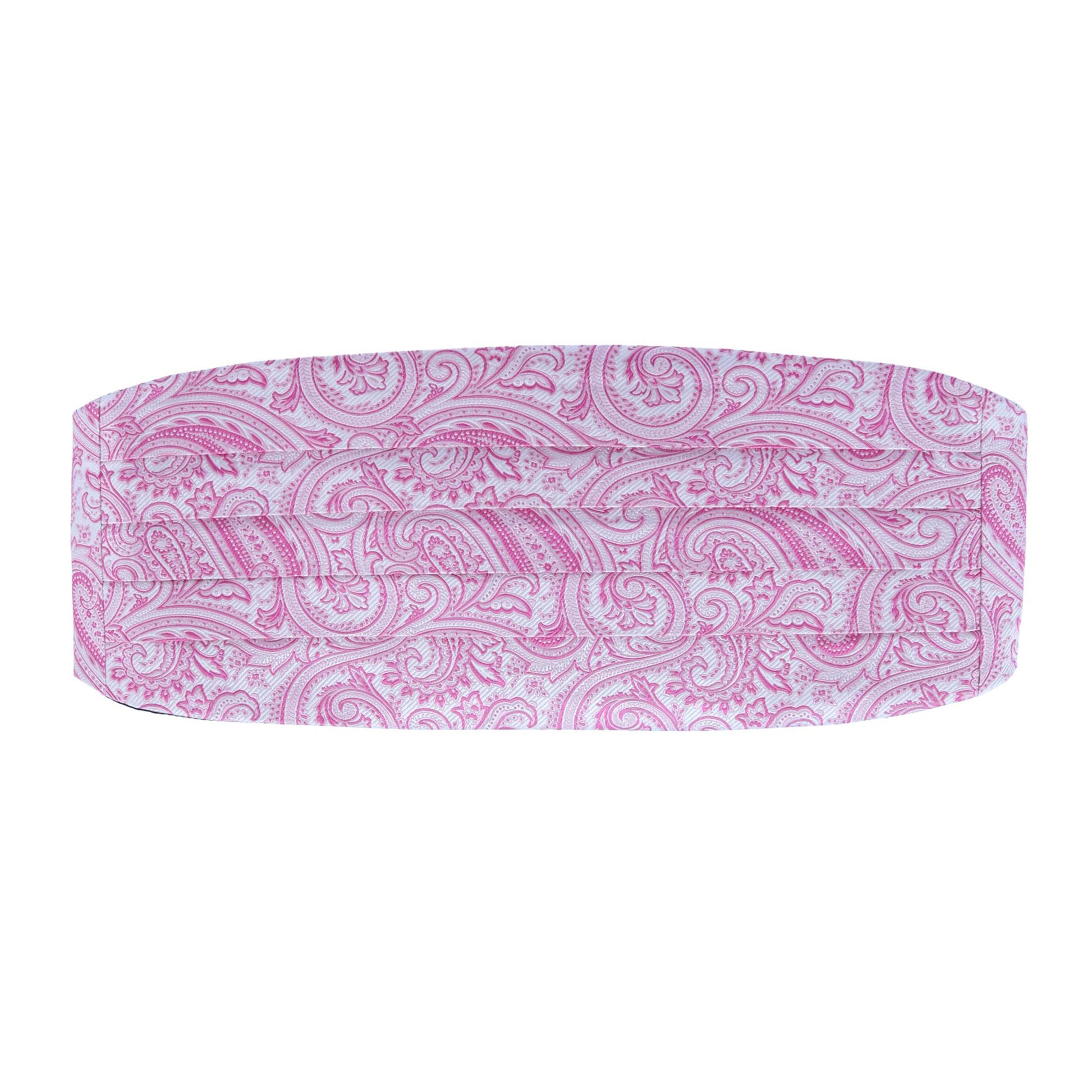 Sobee Paisley Silk Cummerbund - Pink Paisley
