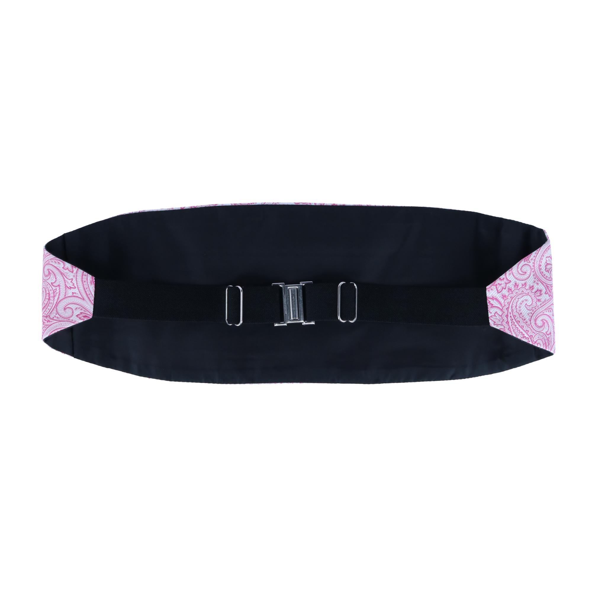 Sobee Paisley Silk Cummerbund - Pink Paisley