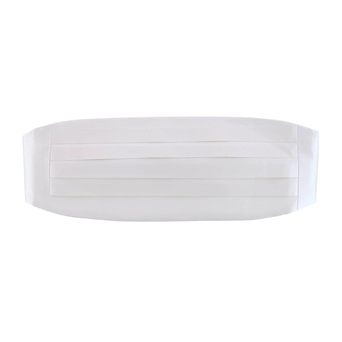 Sutton Solid Color Silk Cummerbund - Ivory