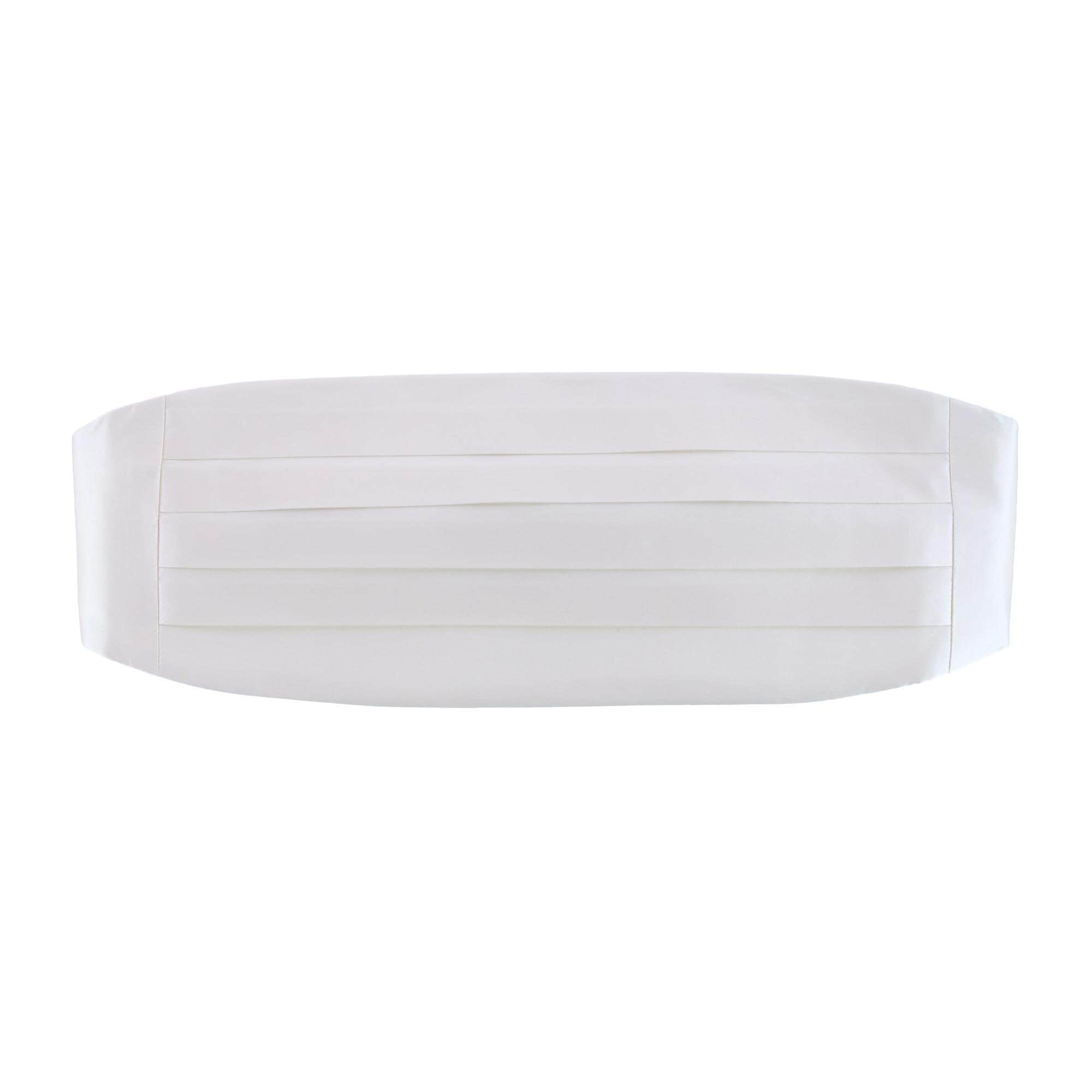 Sutton Solid Color Silk Cummerbund - Ivory
