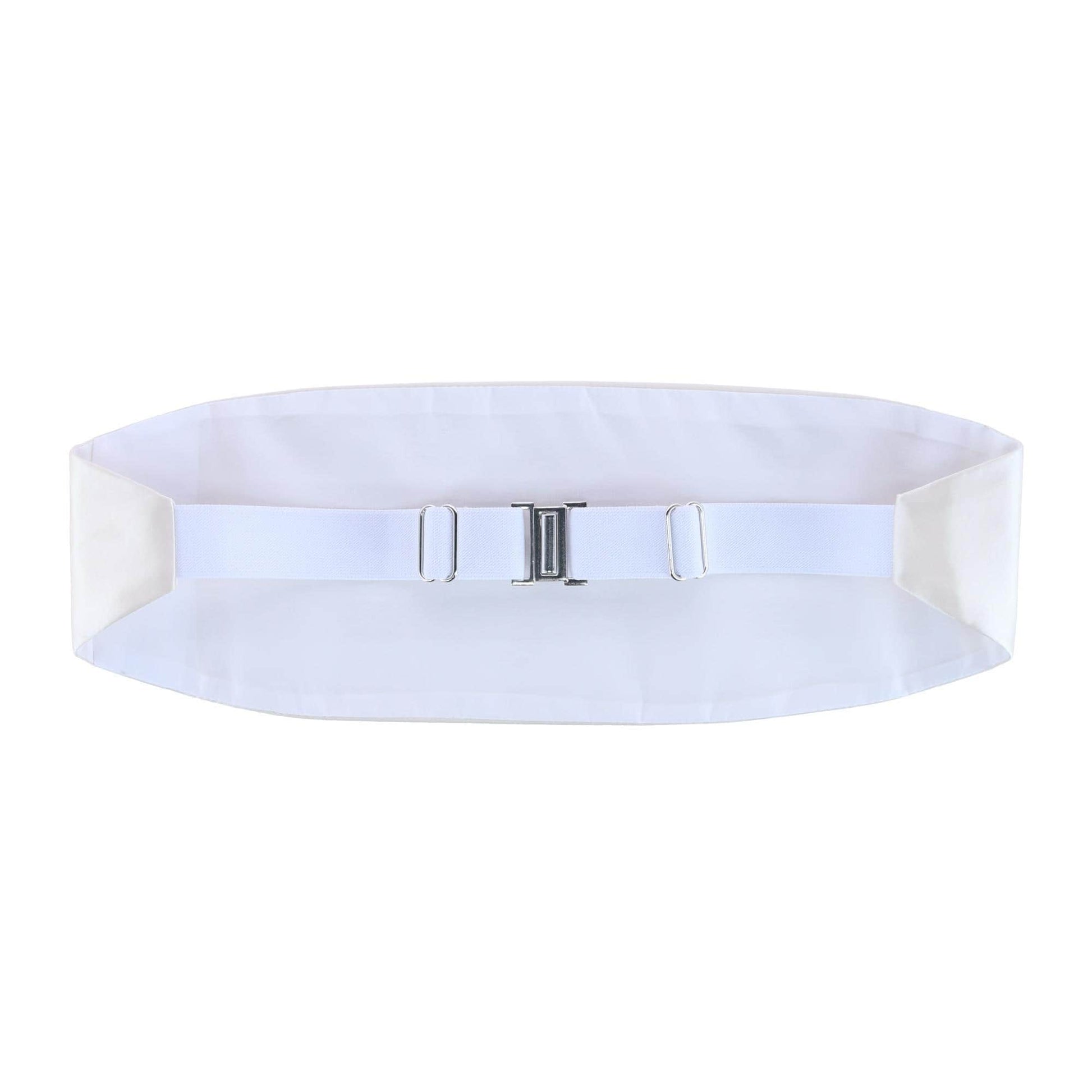 Sutton Solid Color Silk Cummerbund - Ivory