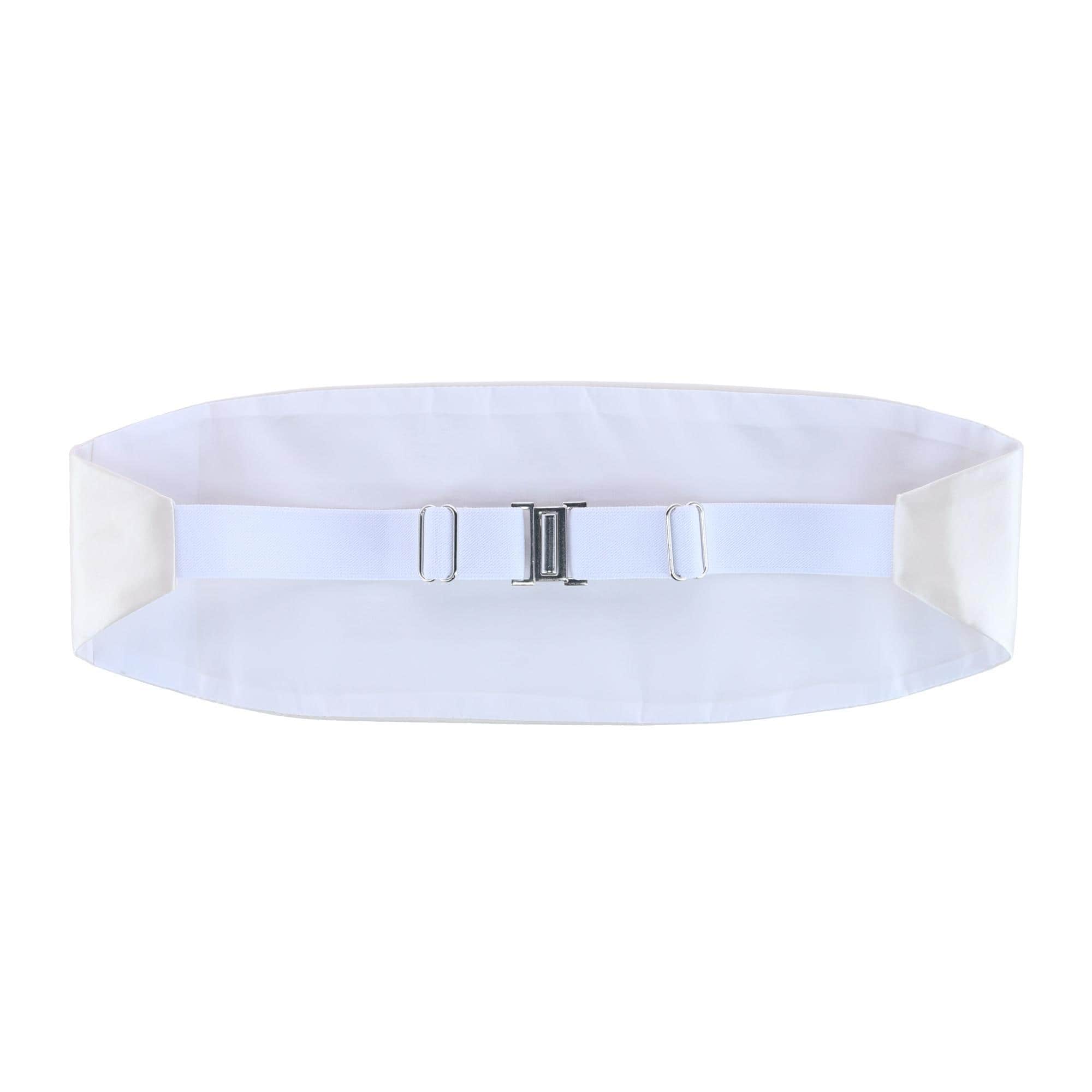 Sutton Solid Color Silk Cummerbund - Ivory