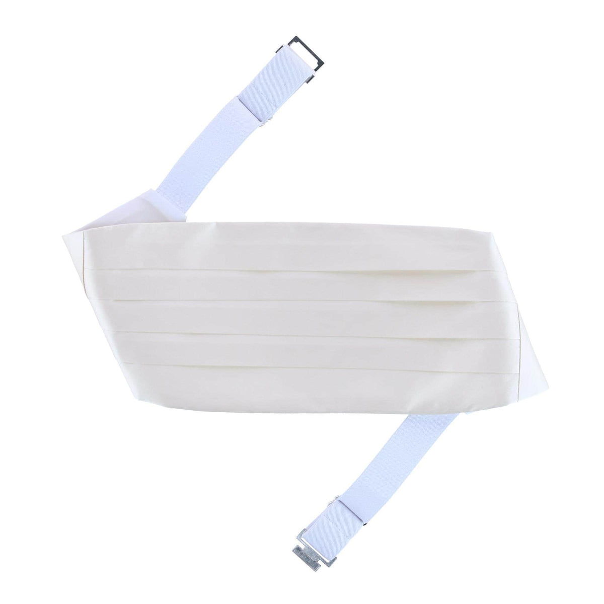 Sutton Solid Color Silk Cummerbund - Ivory