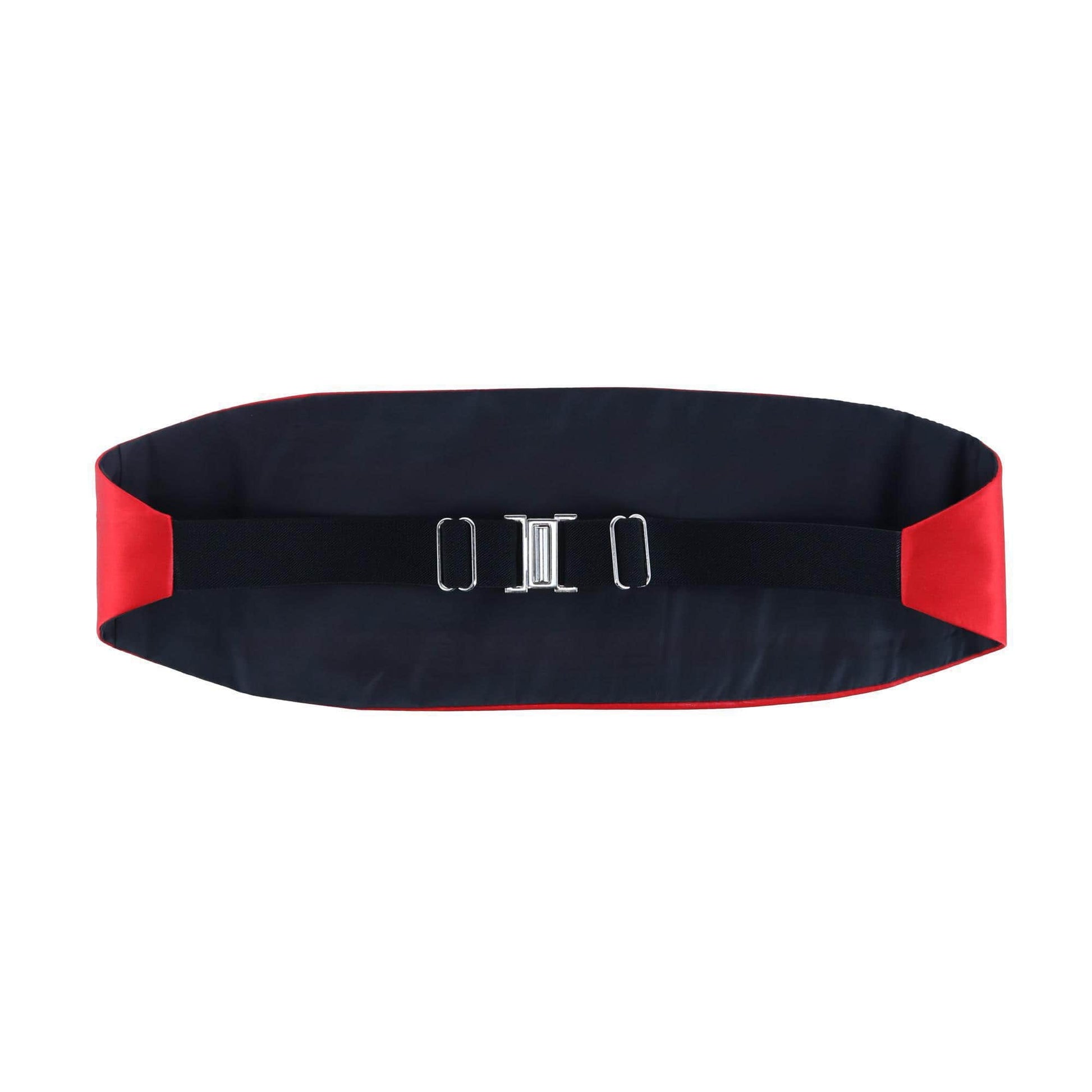 Sutton Solid Color Silk Cummerbund - Red