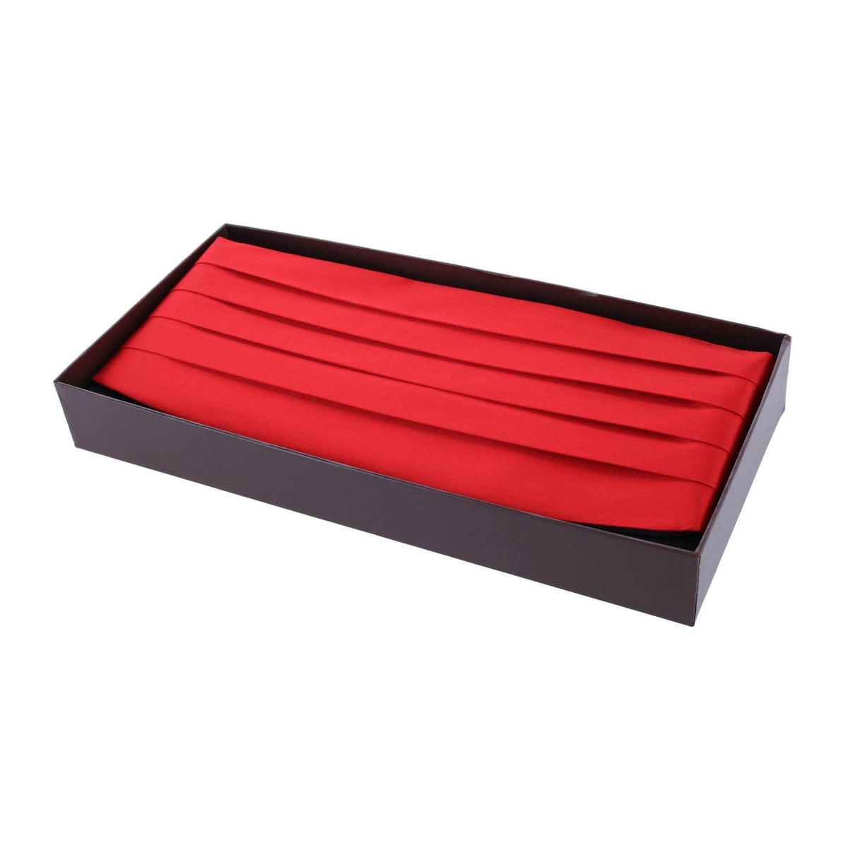 Sutton Solid Color Silk Cummerbund - Red