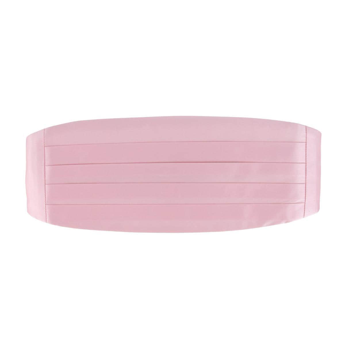 Sutton Solid Color Silk Cummerbund - Pink