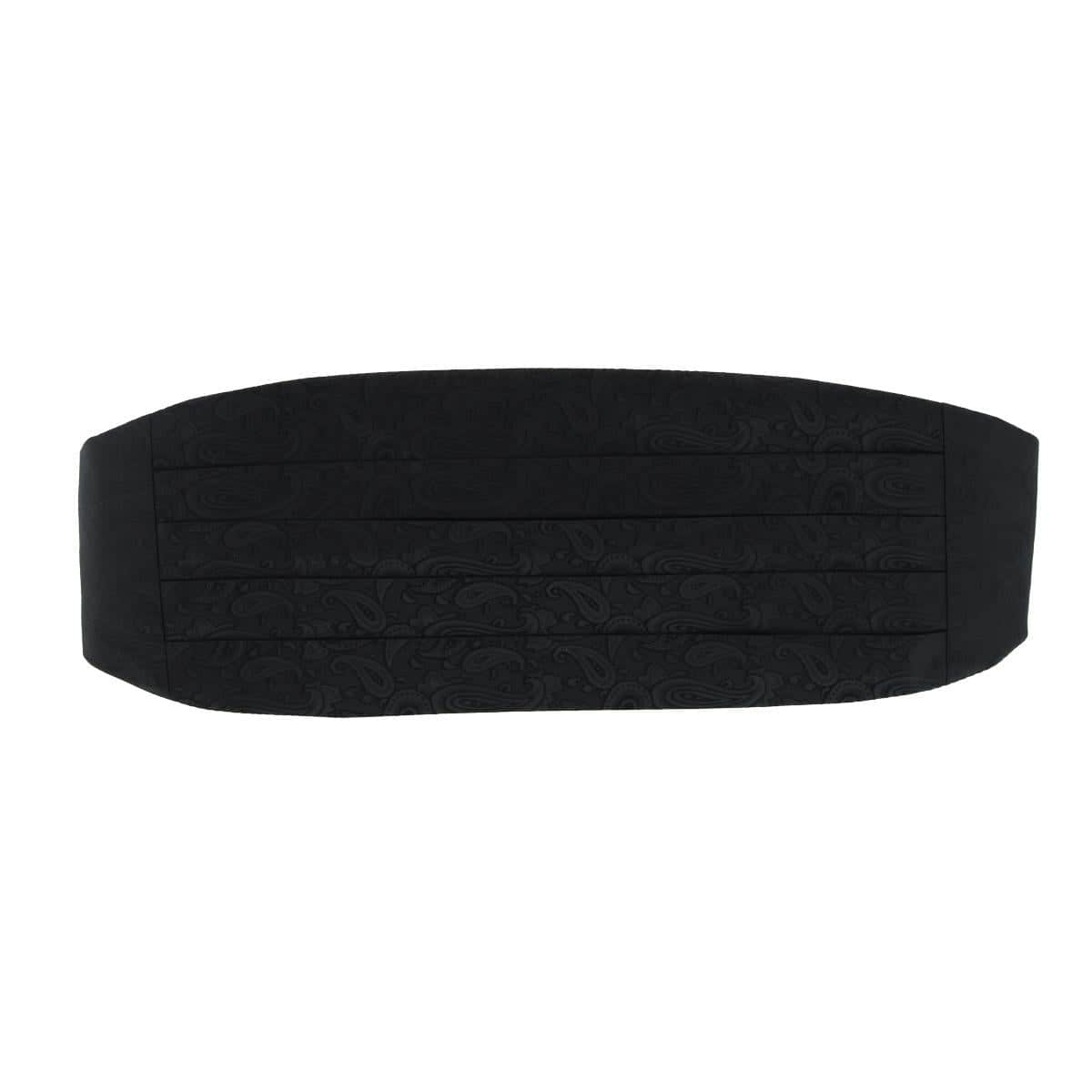 Banbury Tone on Tone Paisley Silk Cummerbund - Black