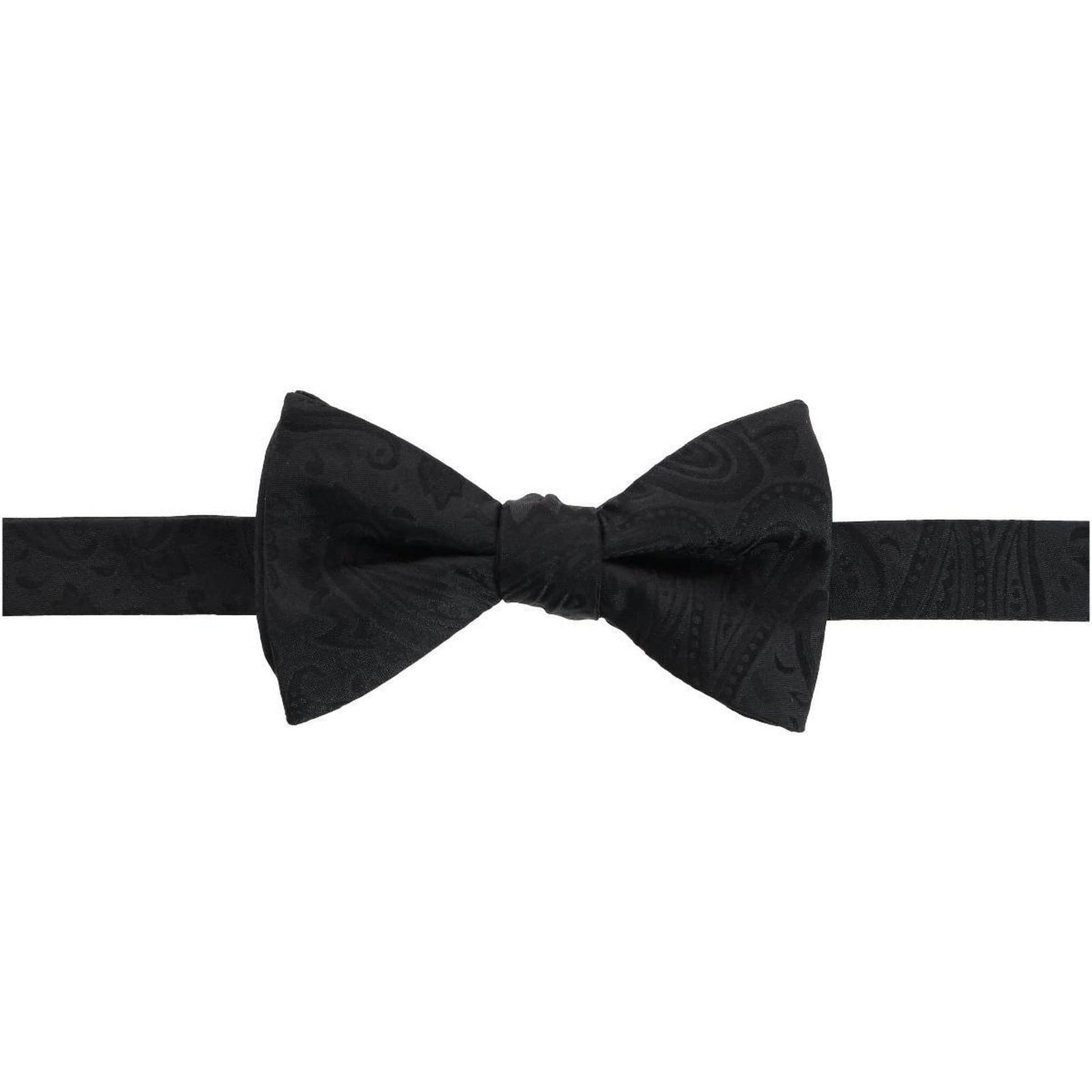 Banbury Tone on Tone Paisley Silk Cummerbund & Bow Tie Bundle - Black