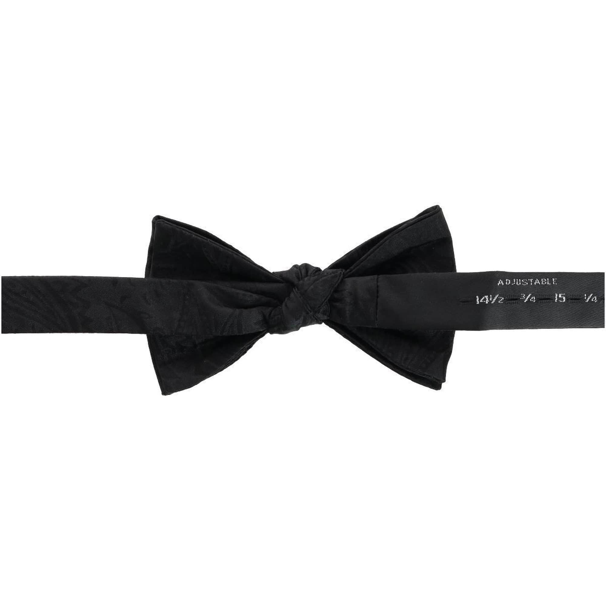Banbury Tone on Tone Paisley Silk Cummerbund & Bow Tie Bundle - Black