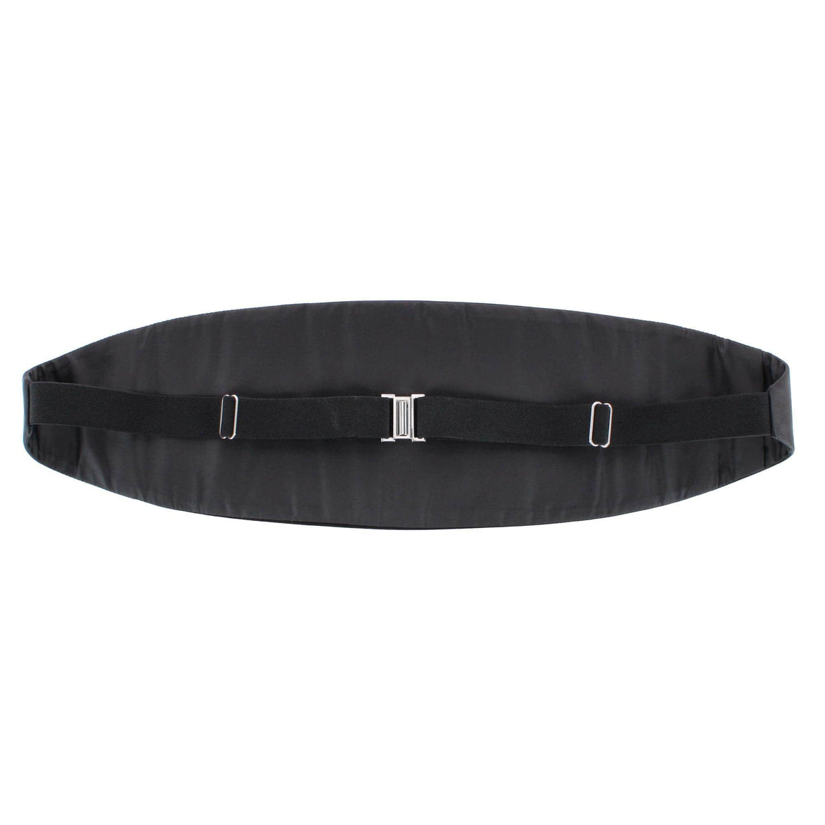 Big & Tall Sutton Solid Color Silk Cummerbund - Black