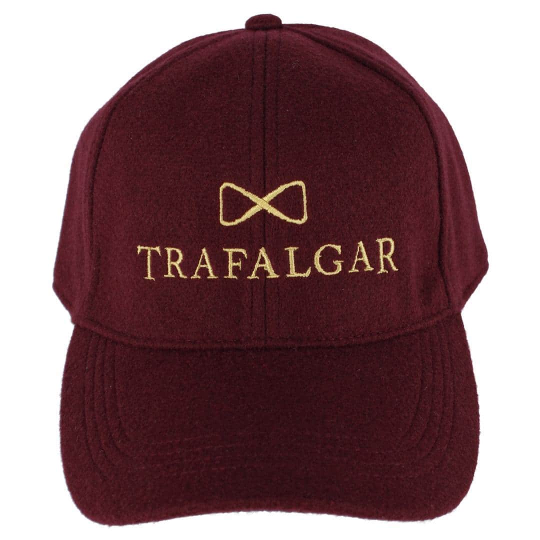 Trafalgar's Solid Wool Touch Baseball Cap - Burgundy