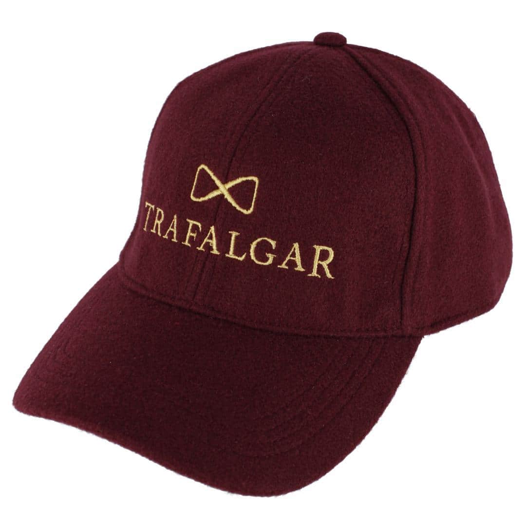 Trafalgar's Solid Wool Touch Baseball Cap - Burgundy