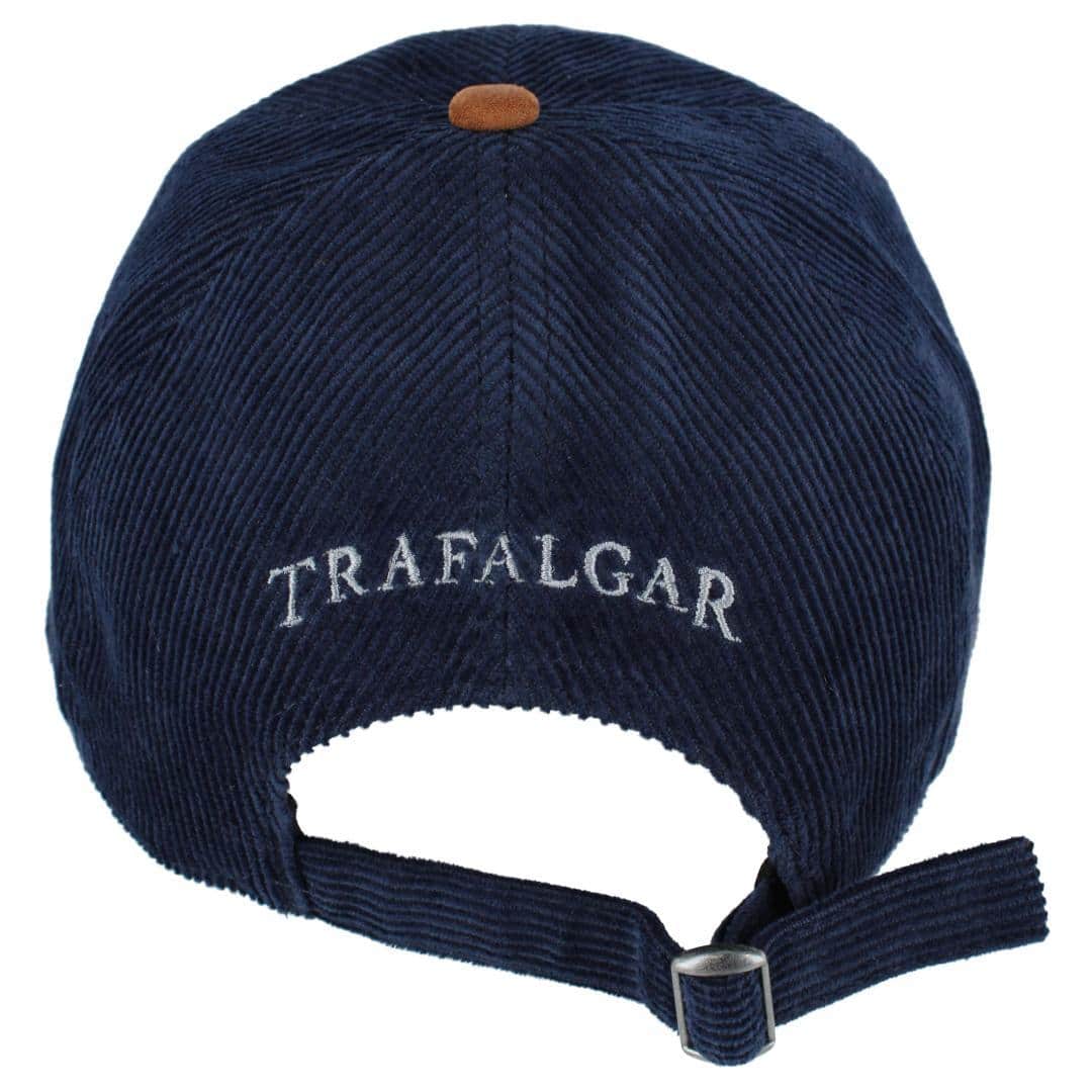 Trafalgar's The Original Classic 5 Panel Corduroy Baseball Hat with Faux Suede Brim - Navy