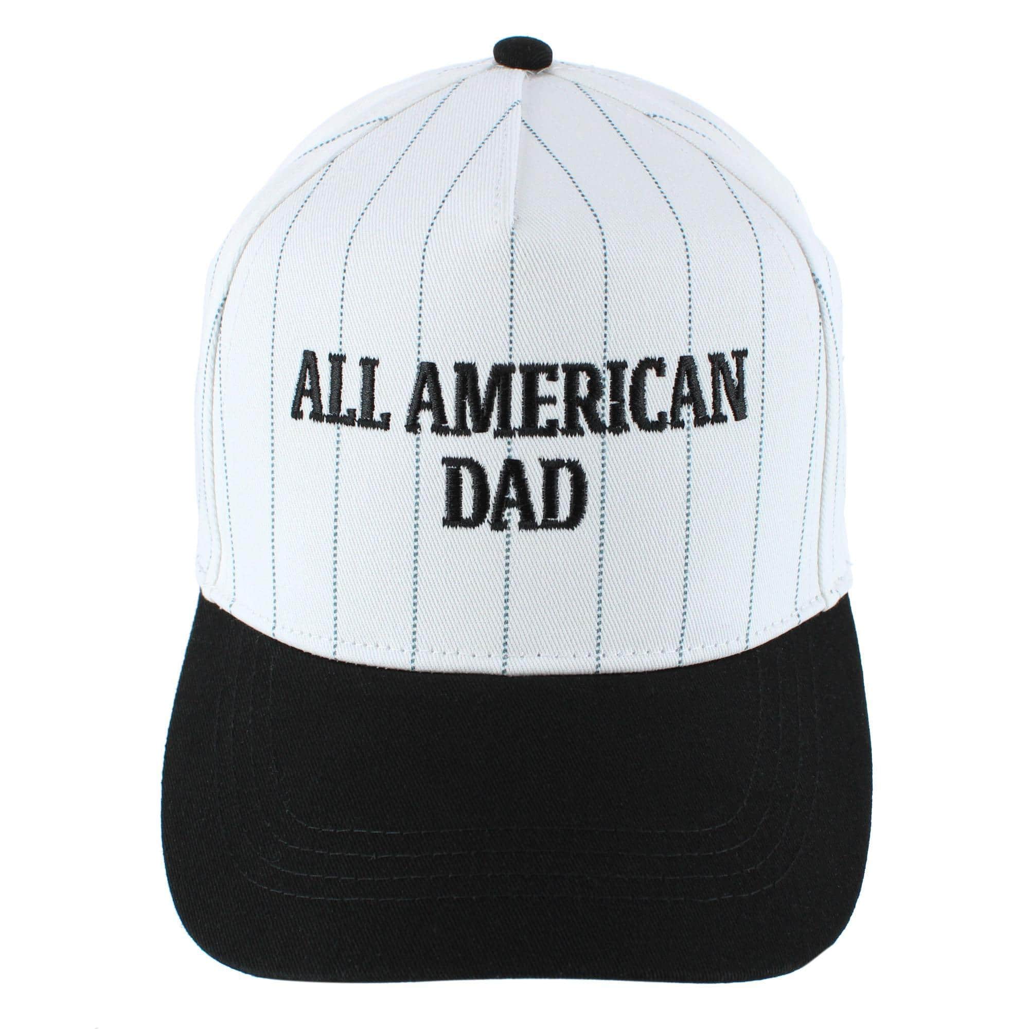 All American Dad Pinstripe Baseball Hat - Black