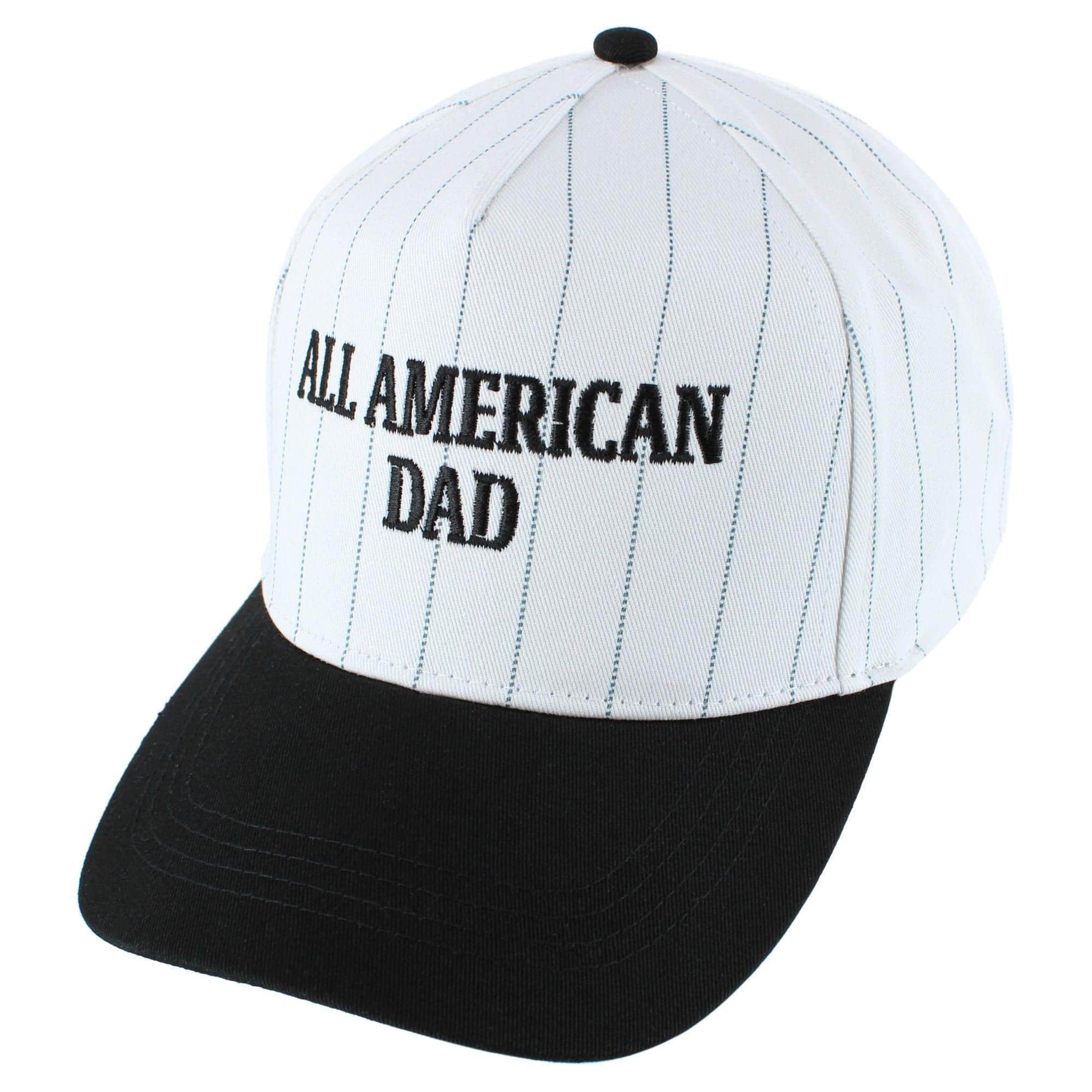 All American Dad Pinstripe Baseball Hat - Black
