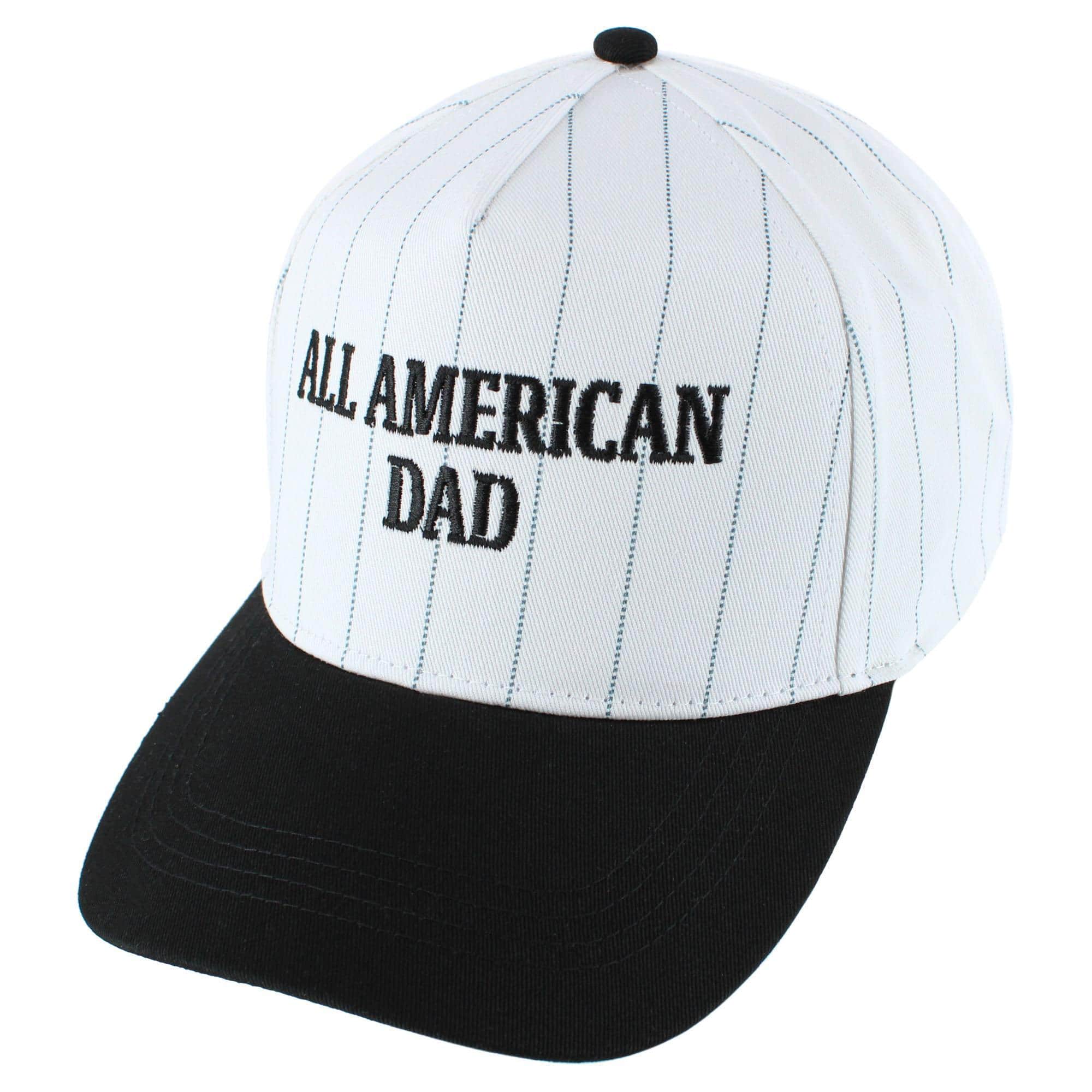All American Dad Pinstripe Baseball Hat - Black