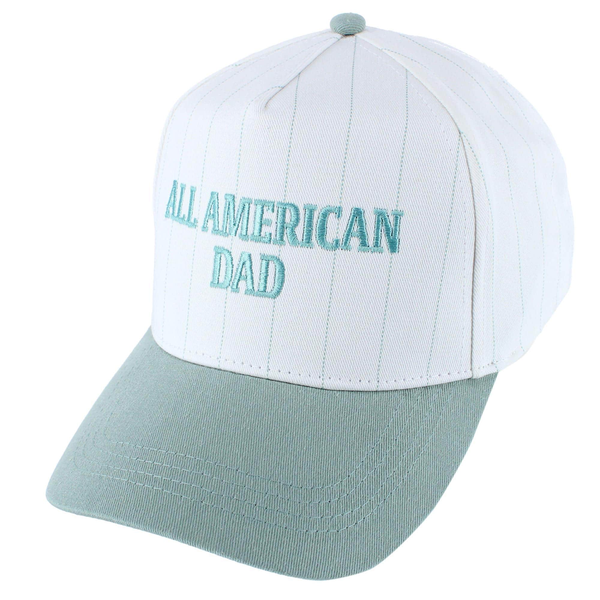 All American Dad Pinstripe Baseball Hat - Sage