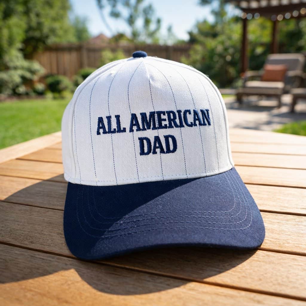 All American Dad Pinstripe Baseball Hat - Navy Blue