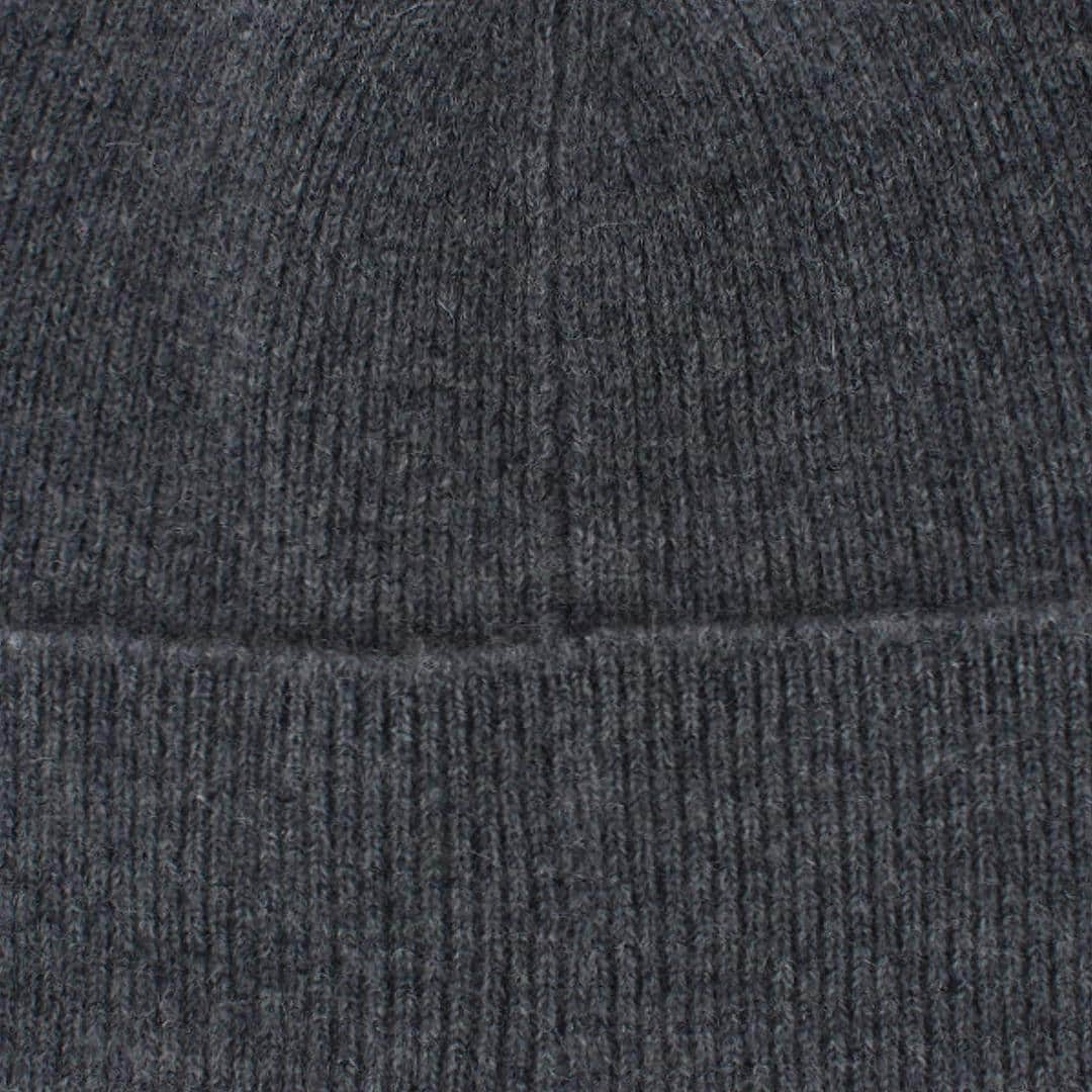 Camden Cashmere Solid Colored Micro Ribbed Beanie - Grey