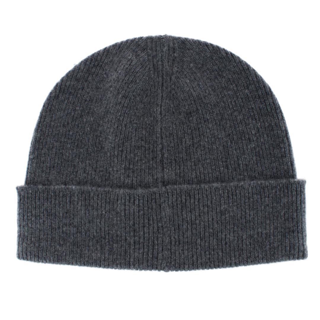 Camden Cashmere Solid Colored Micro Ribbed Beanie
