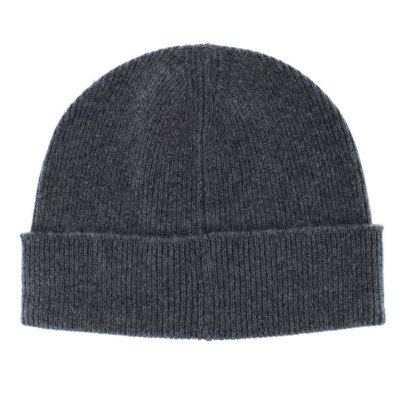 Camden Cashmere Solid Colored Micro Ribbed Beanie
