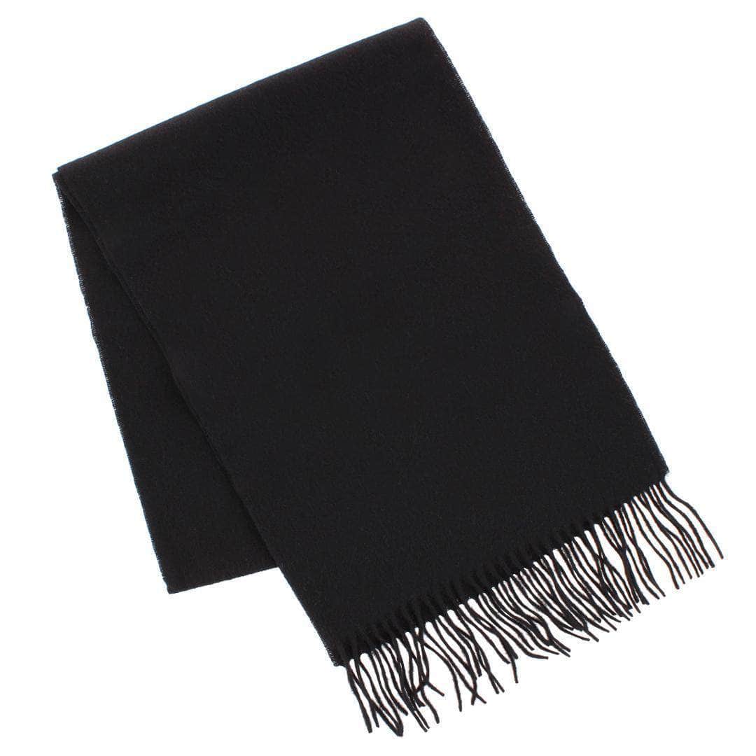 The Windsor Merino Wool Knit Neck Scarf - Black