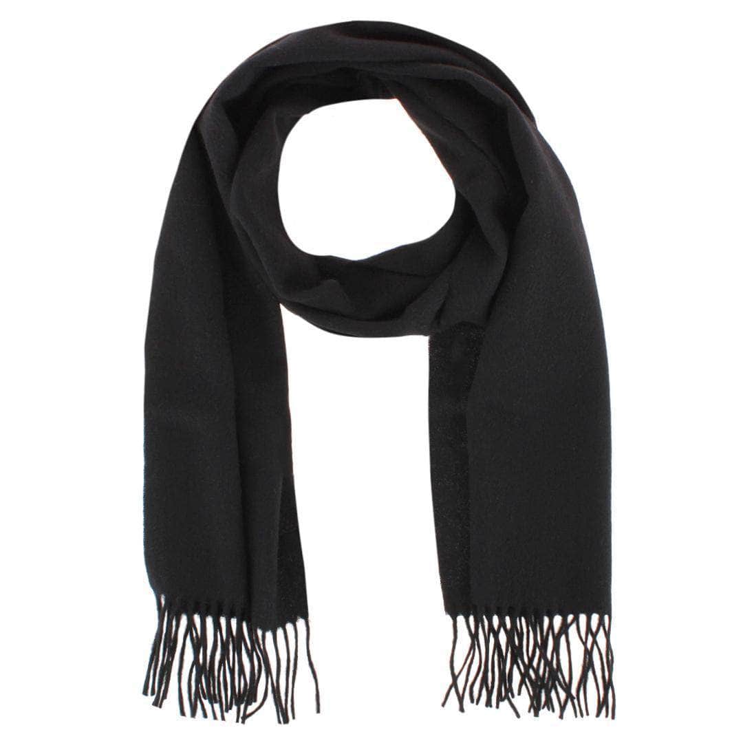 The Windsor Merino Wool Knit Neck Scarf - Black