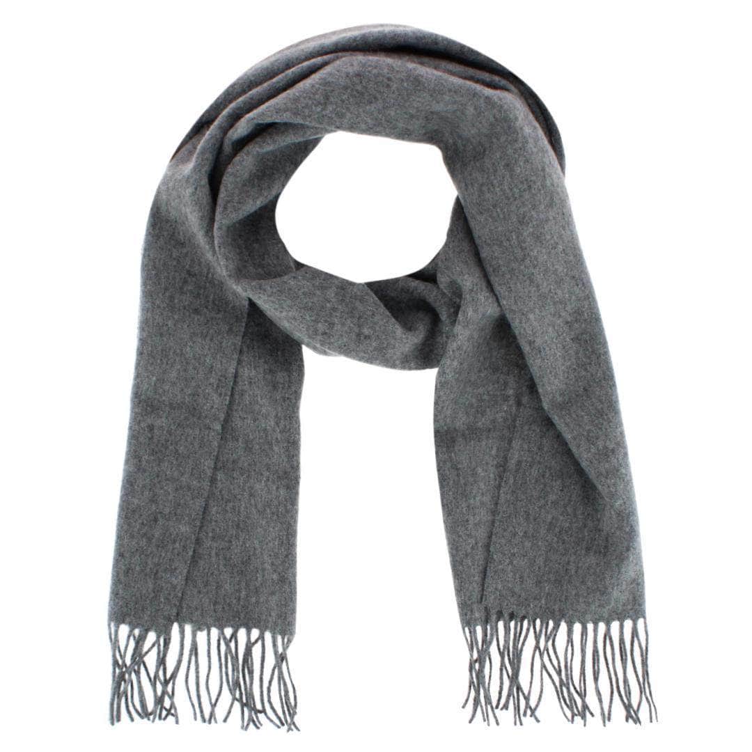 The Windsor Merino Wool Knit Neck Scarf - Grey