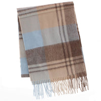 Brown/Tan/Light Blue Plaid