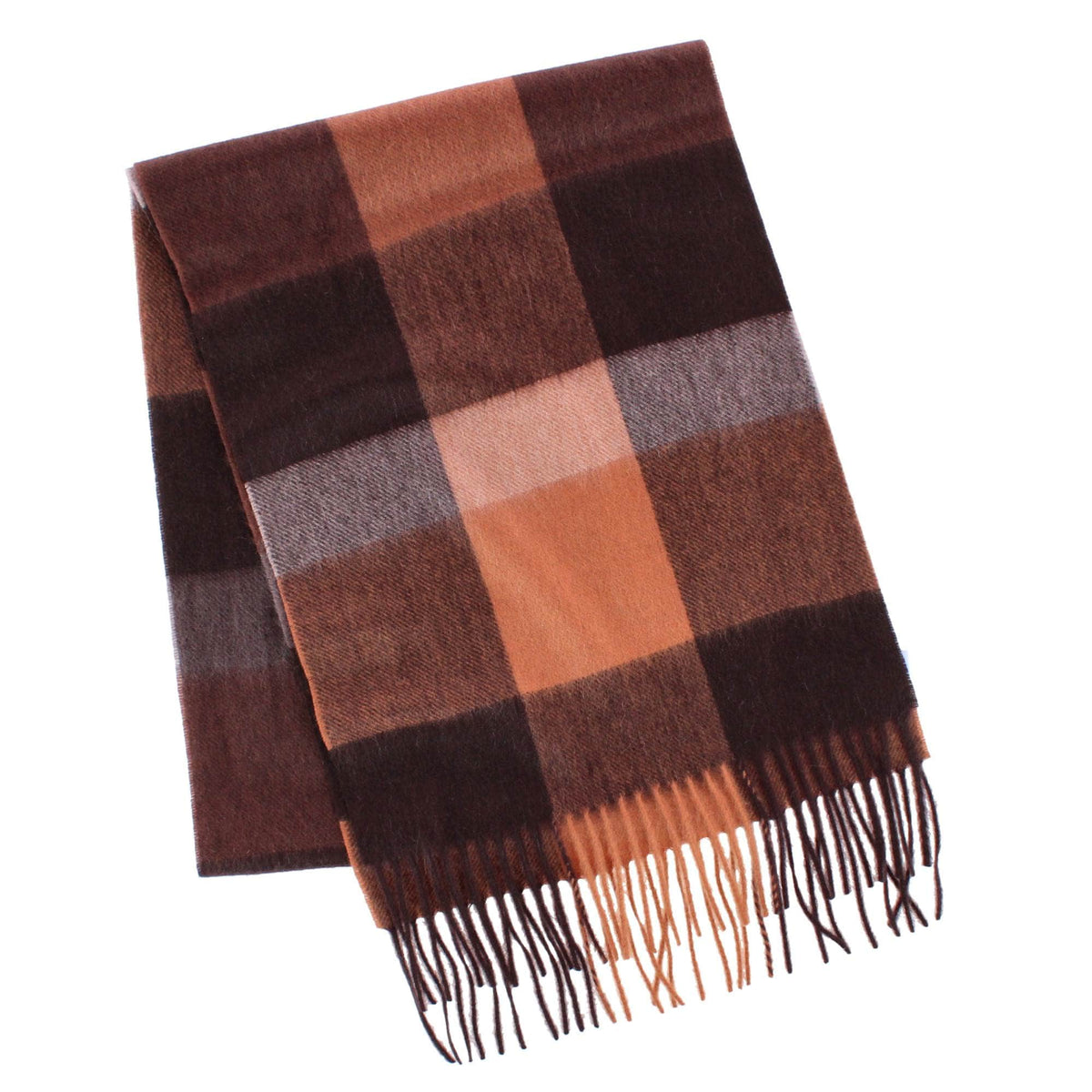 Camden Cashmere Soft and Cozy Neck Scarf - Brown Plaid