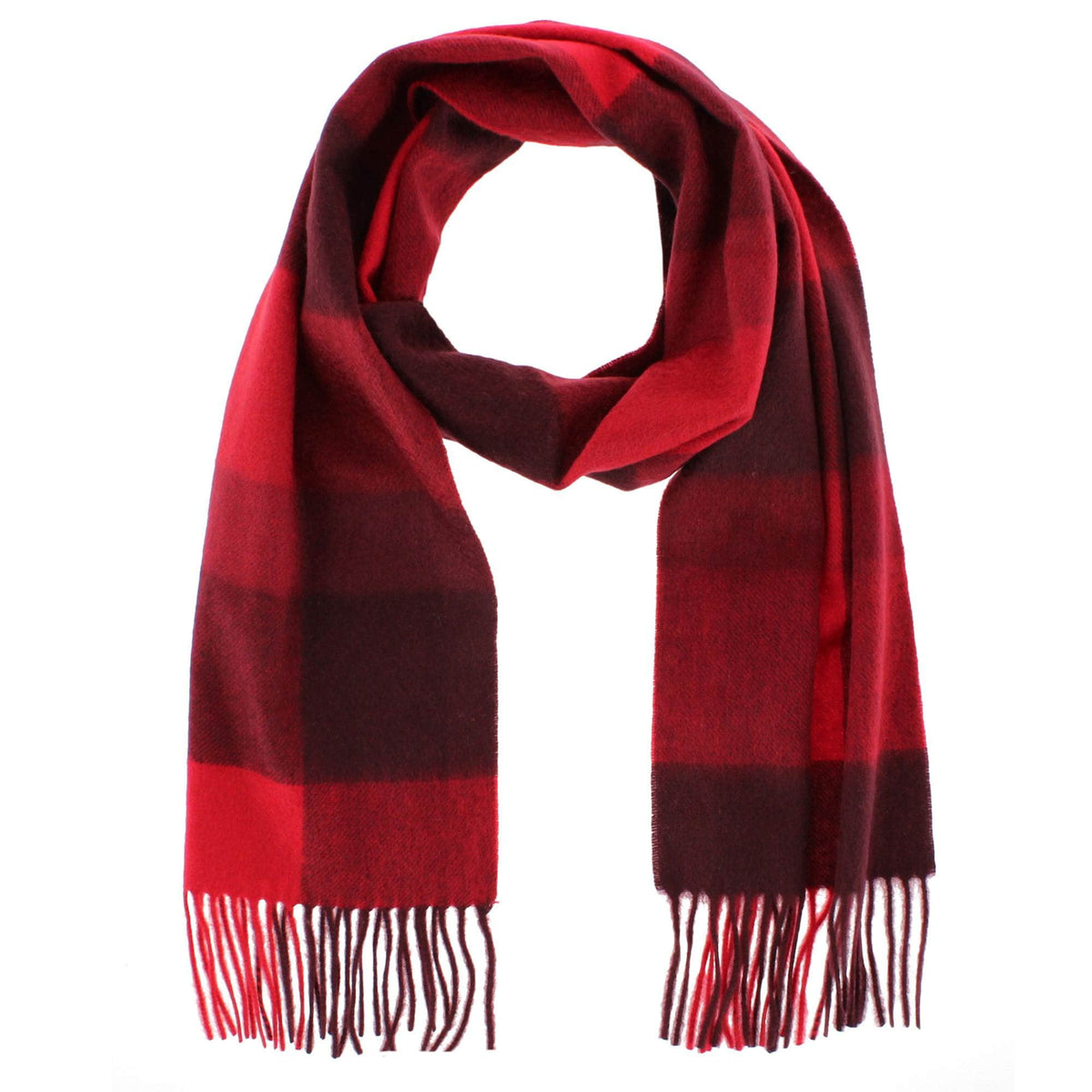 Camden Cashmere Soft and Cozy Neck Scarf - Red Plaid