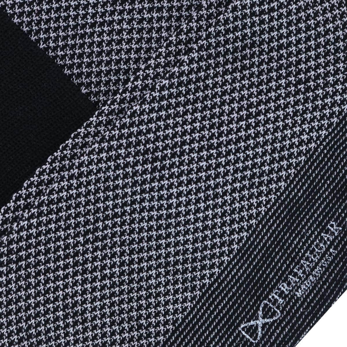 Clayton Birdseye Over The Calf Mercerized Cotton Socks (1Pair) - Black and Ash
