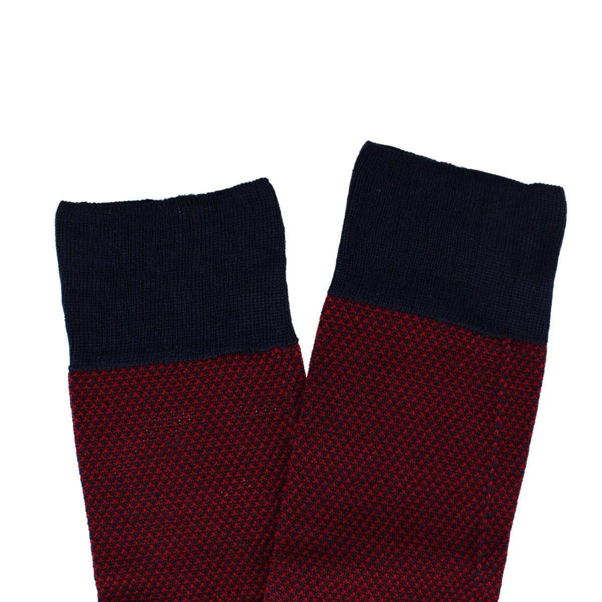 Clayton Birdseye Over The Calf Mercerized Cotton Socks (1Pair) - Red