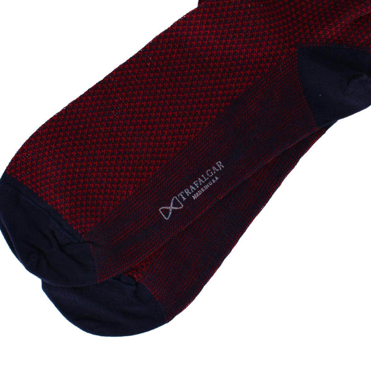 Clayton Birdseye Over The Calf Mercerized Cotton Socks (1Pair) - Red
