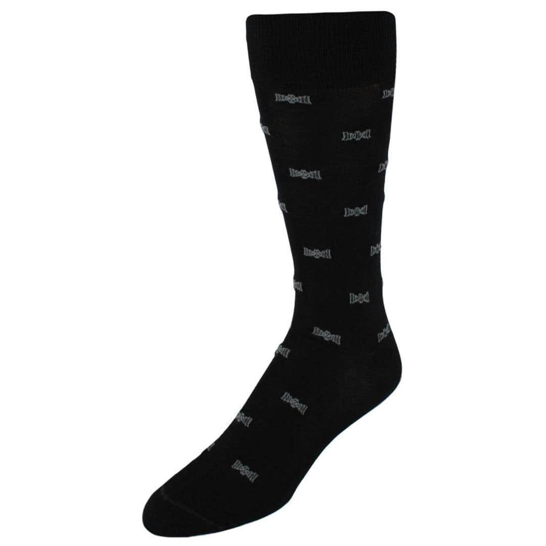 Dapper Bow Tie Novelty Mid Calf Mercerized Cotton Socks (1 Pair)