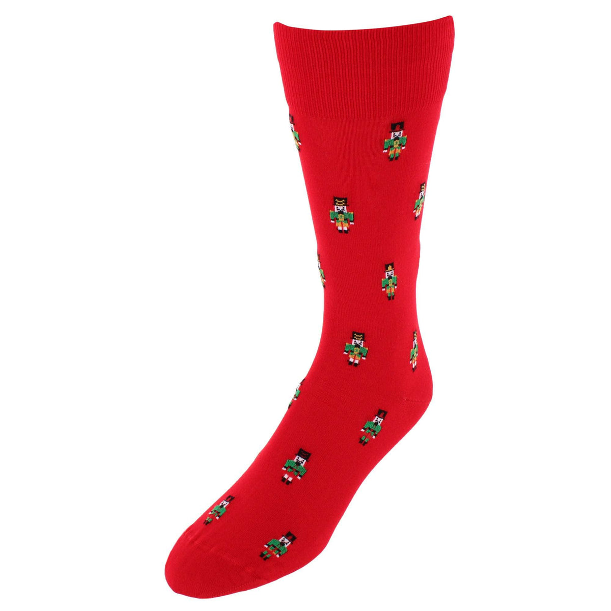 Nutcracker Army Holiday Mid Calf Mercerized Cotton Socks (1 Pair)