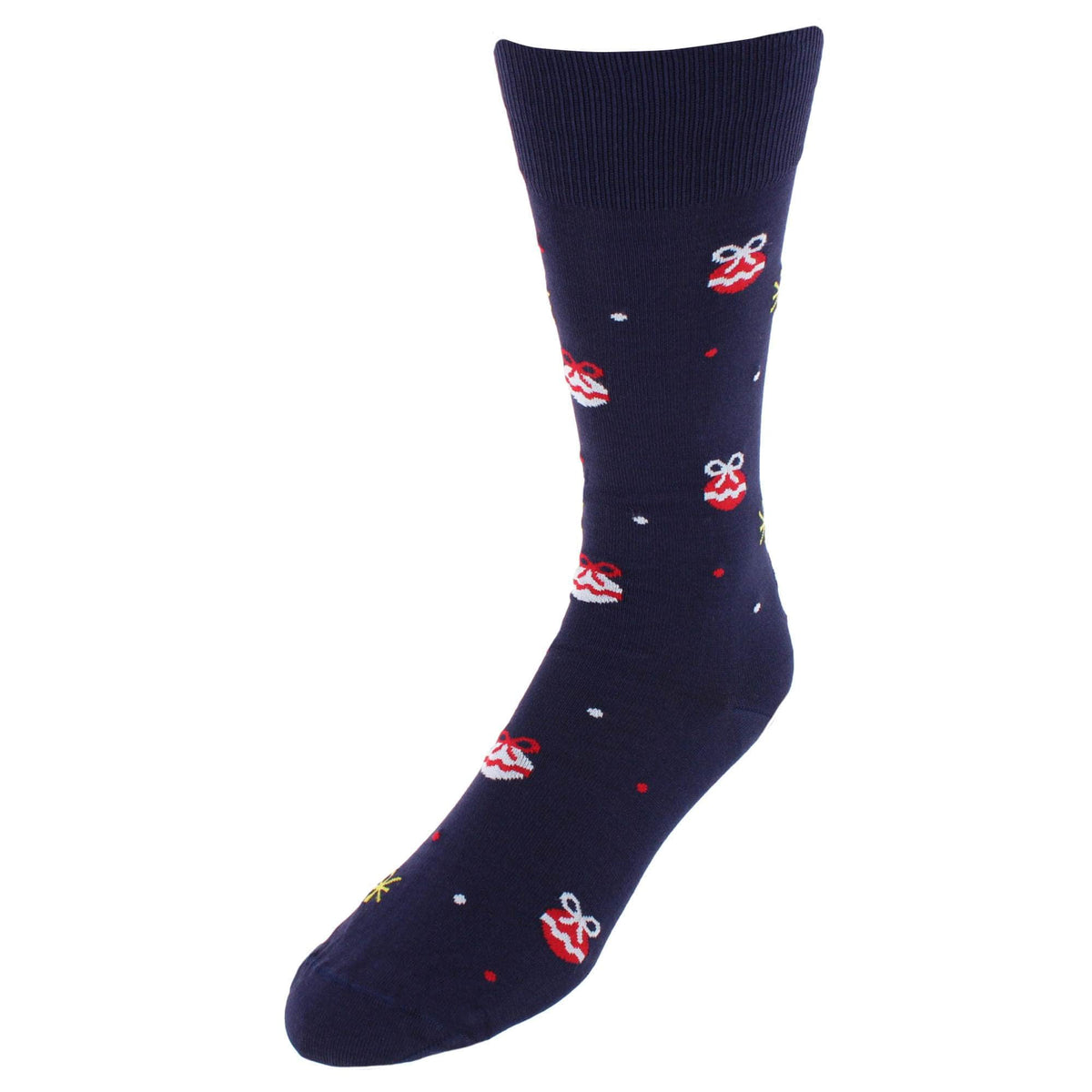 Festive Ornament Holiday Mid Calf Mercerized Cotton Socks (1 Pair)