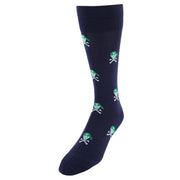 Aye Matey Pirate Skull Mid Calf Mercerized Cotton Socks (1Pair)